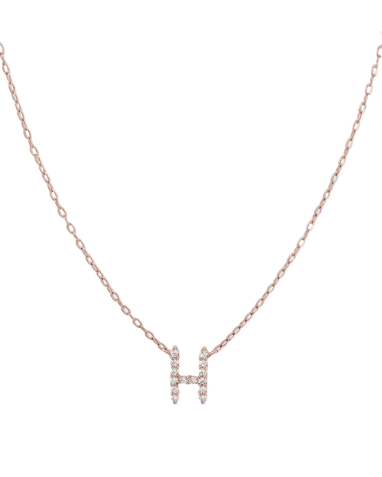 Jennifer Fisher Jennifer Fisher Small Floating Letter Pendant 14K Rose Gold / H