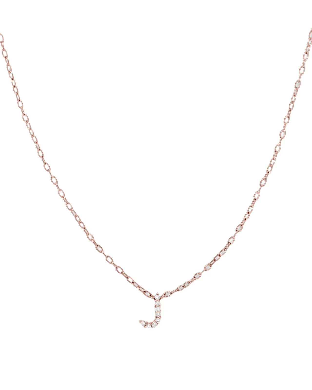 Jennifer Fisher Jennifer Fisher Small Floating Letter Pendant 14K Rose Gold / J
