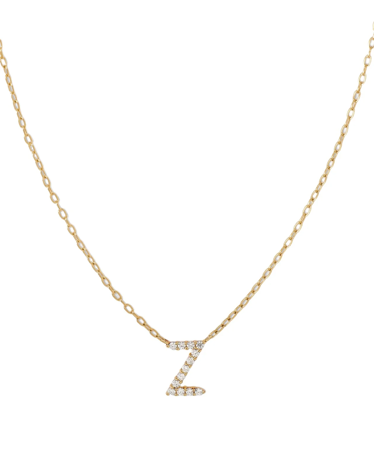 Jennifer Fisher Small Floating Letter Pendant 14K Yellow Gold / Z Jennifer Fisher Small Floating Letter Pendant 14K Yellow Gold / Z