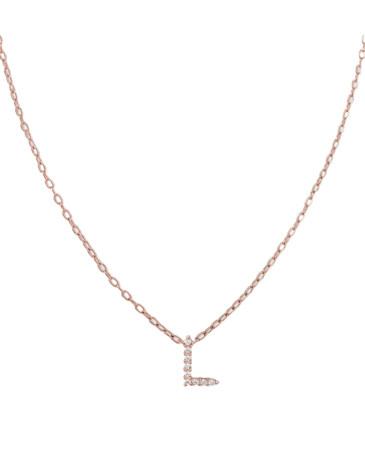 Jennifer Fisher Jennifer Fisher Small Floating Letter Pendant 14K Rose Gold / L