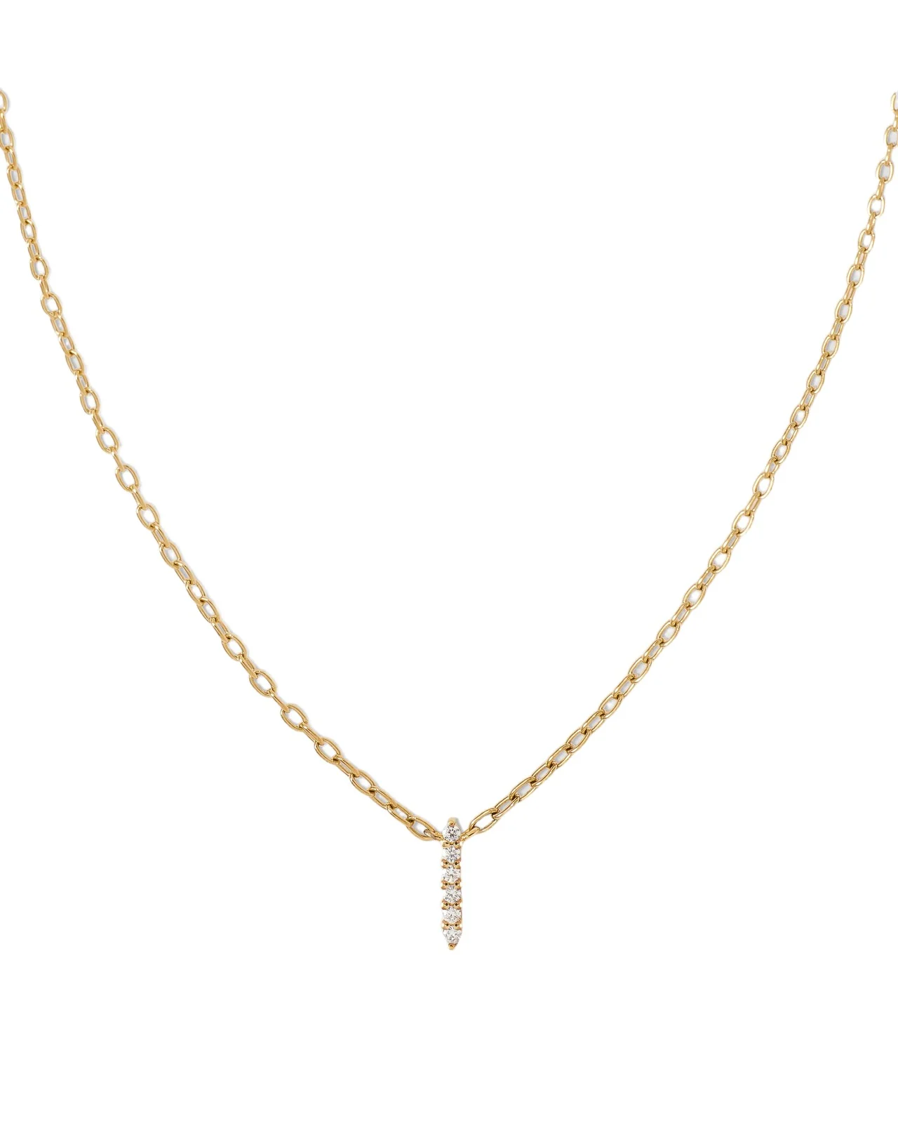 Jennifer Fisher Small Floating Letter Pendant 14K Yellow Gold / I