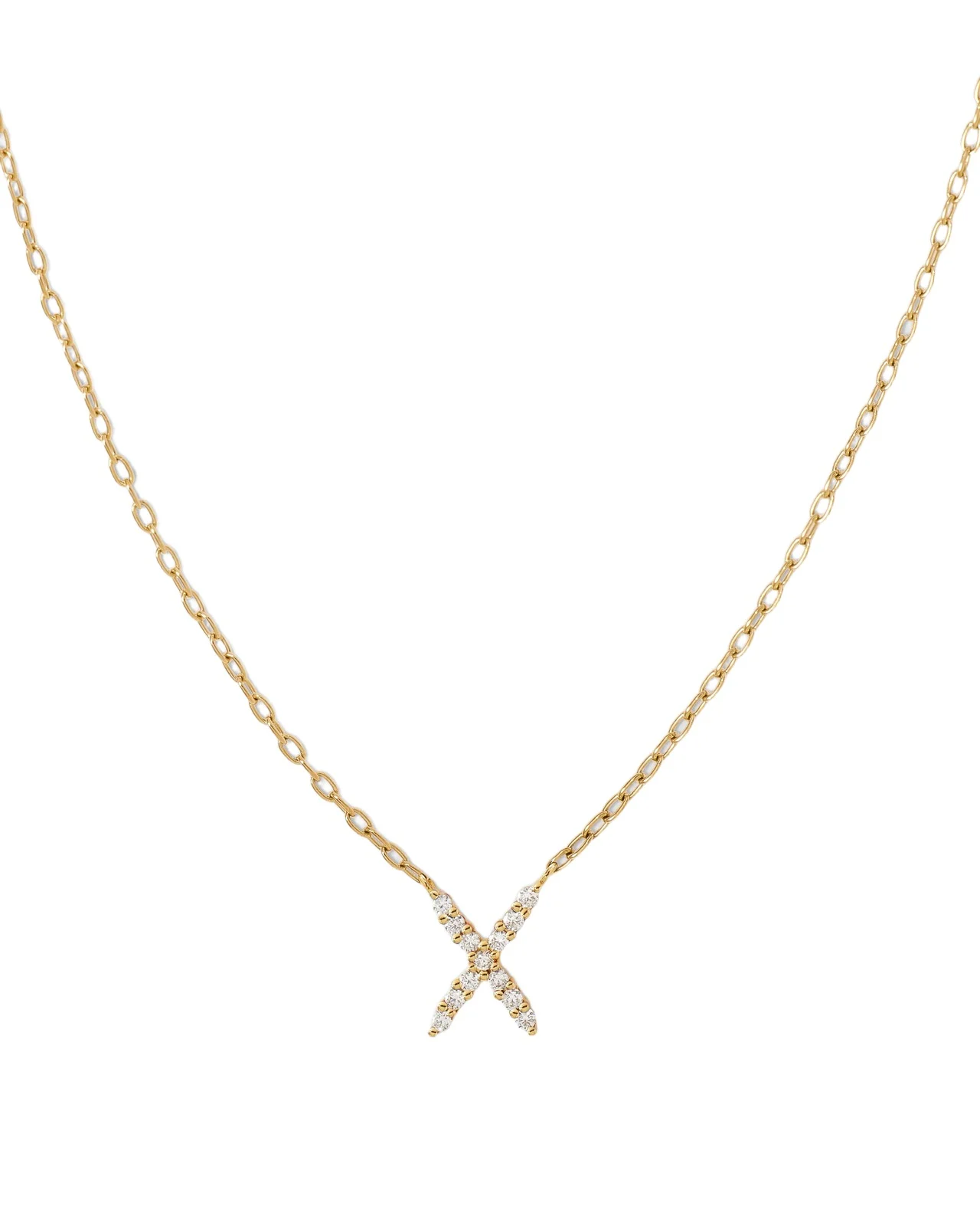 Jennifer Fisher Jennifer Fisher Small Floating Letter Pendant 14K Yellow Gold / X