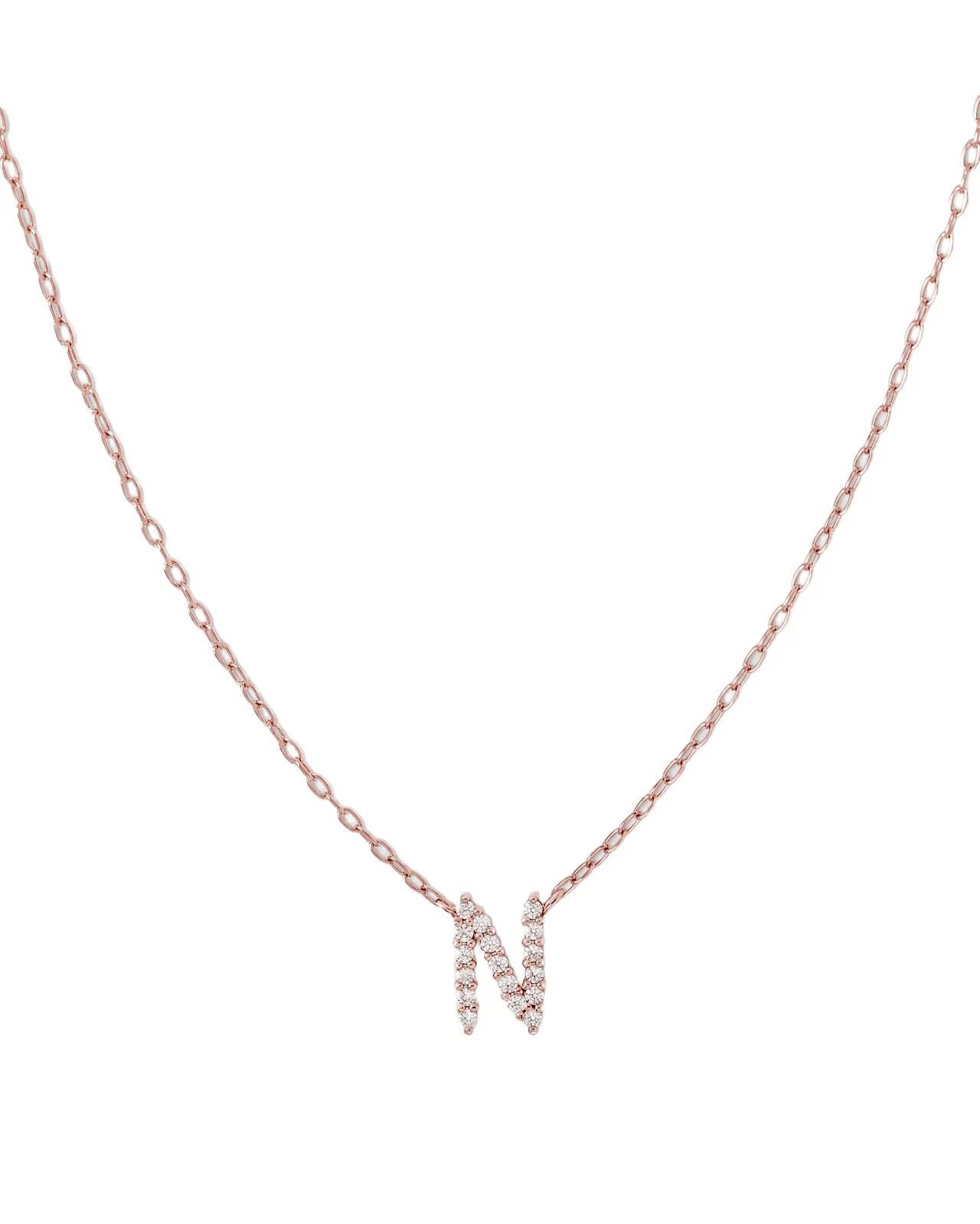 Jennifer Fisher Jennifer Fisher Small Floating Letter Pendant 14K Rose Gold / N