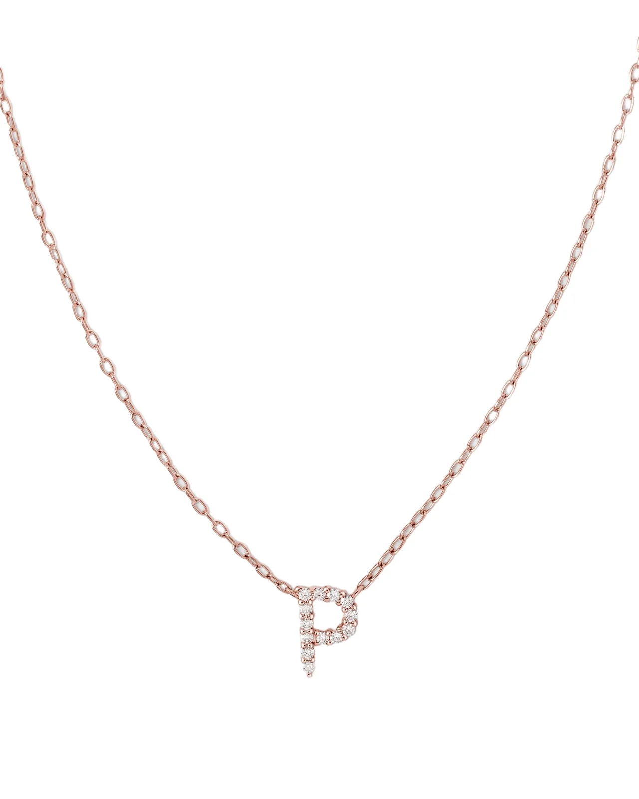 Jennifer Fisher Jennifer Fisher Small Floating Letter Pendant 14K Rose Gold / P