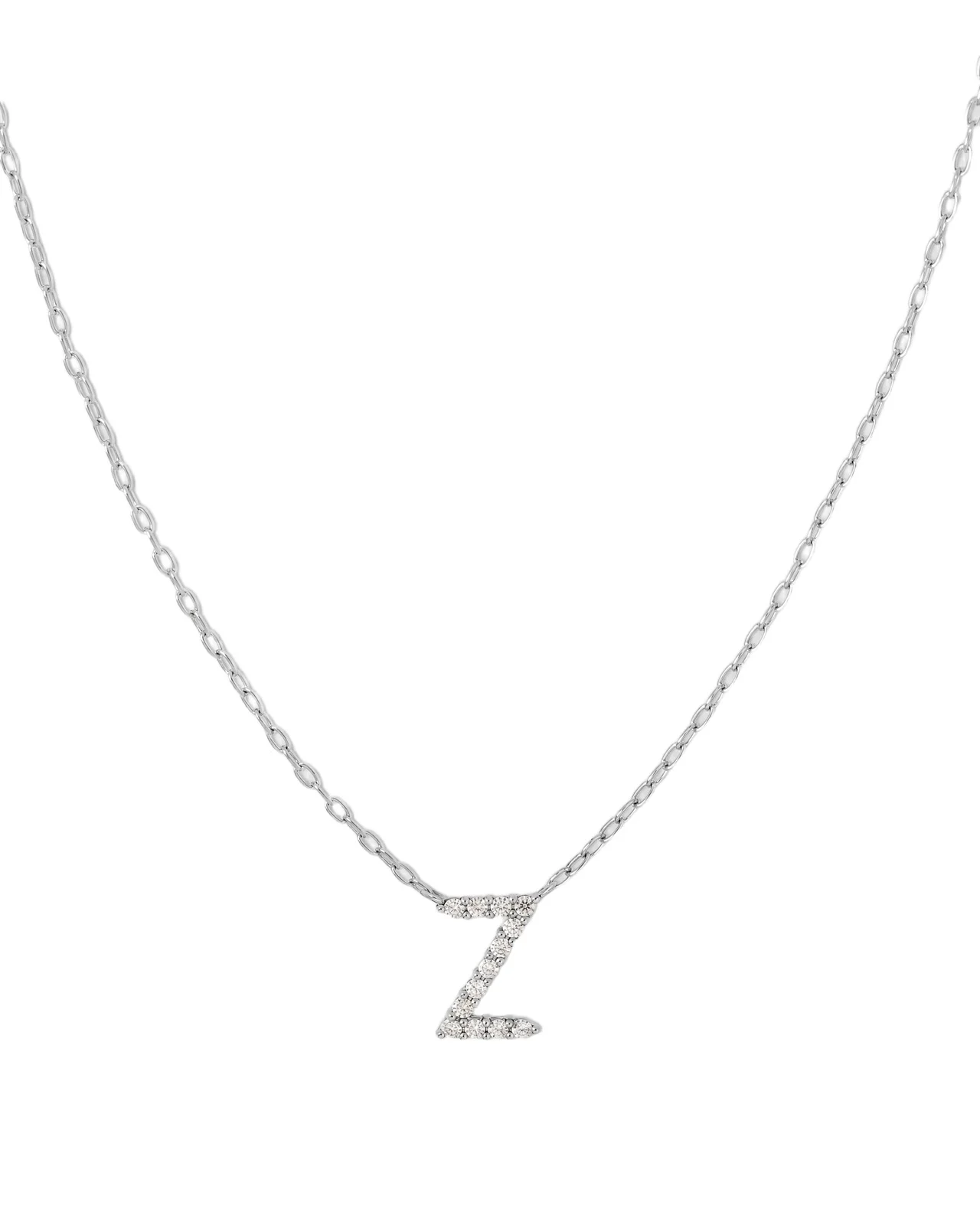 Jennifer Fisher Jennifer Fisher Small Floating Letter Pendant 14K White Gold / Z