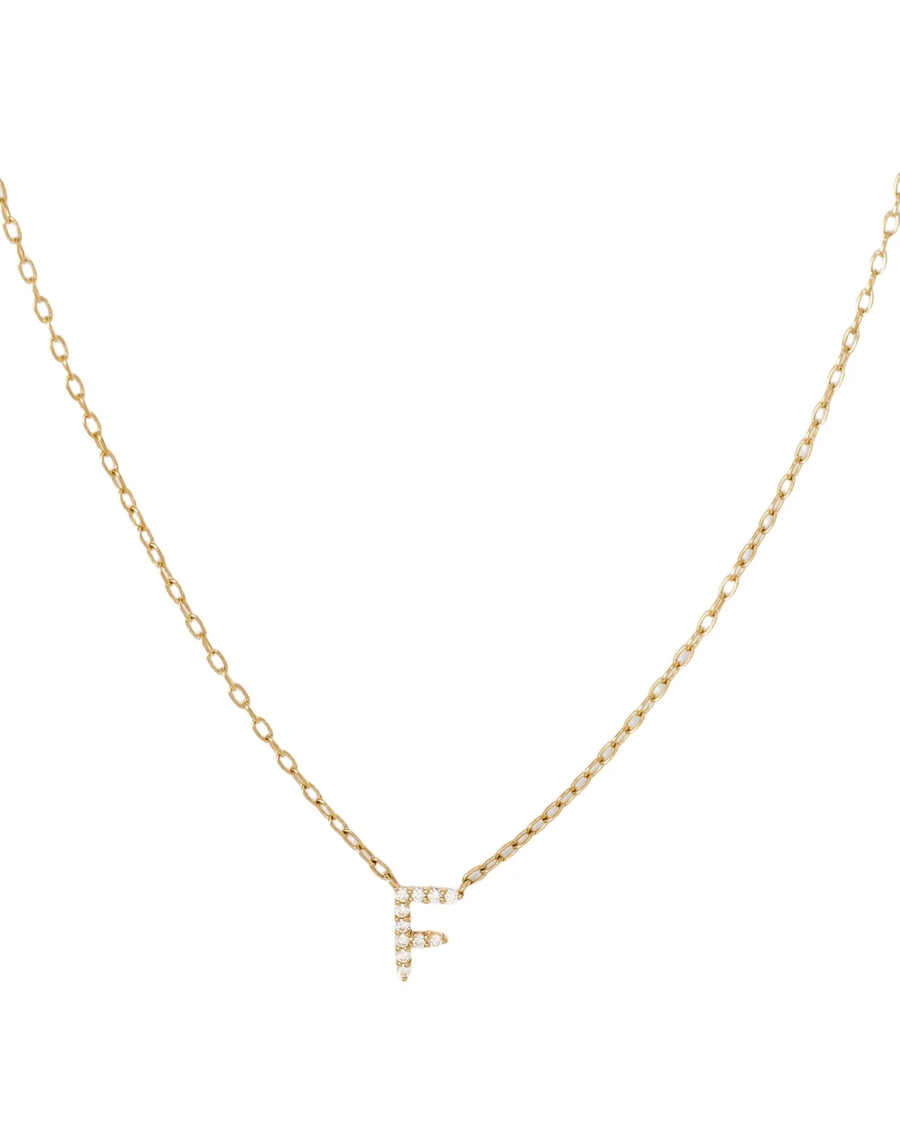 Jennifer Fisher Jennifer Fisher Small Floating Letter Pendant 14K Rose Gold / A