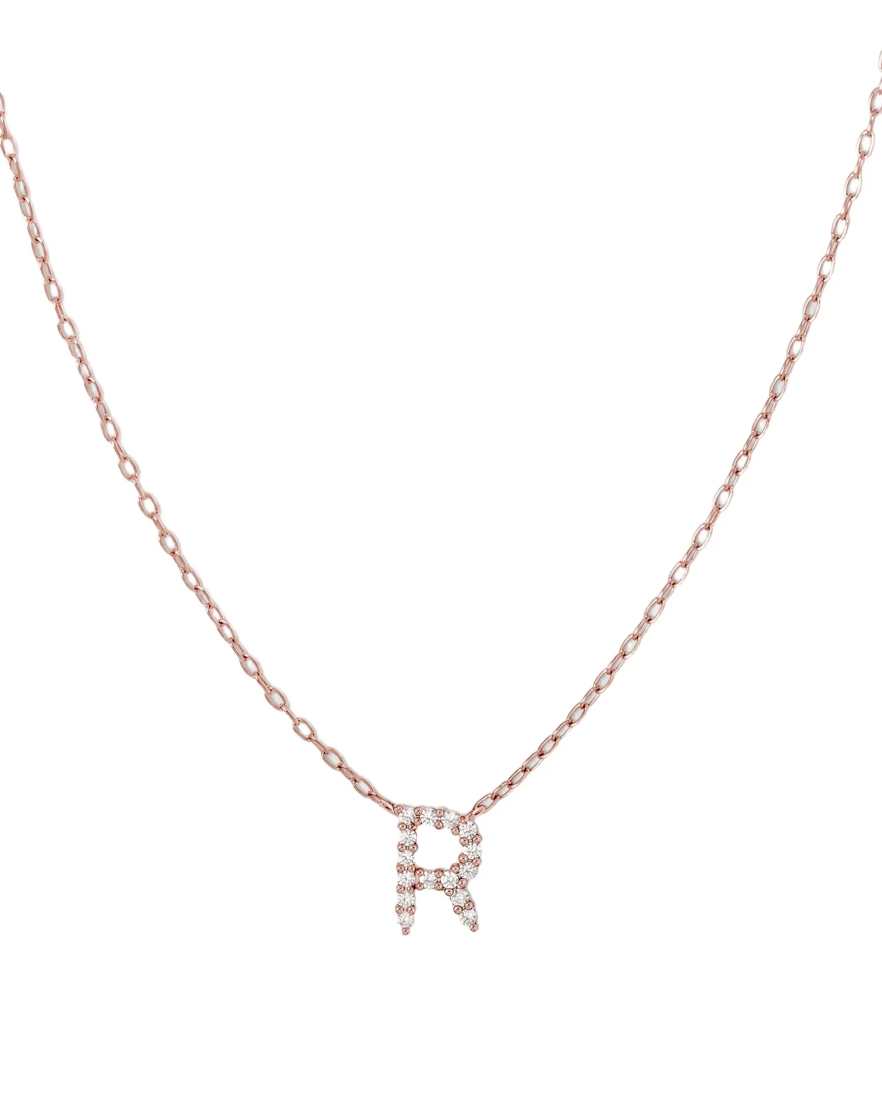 Jennifer Fisher Jennifer Fisher Small Floating Letter Pendant 14K Rose Gold / R