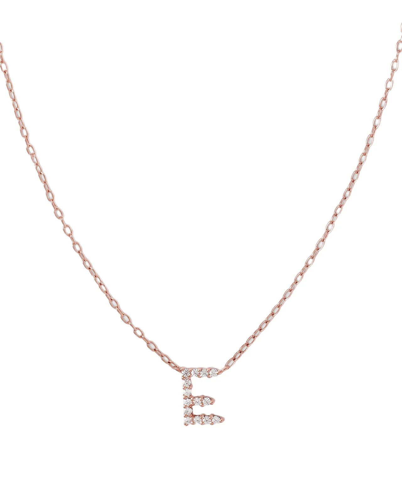 Jennifer Fisher Jennifer Fisher Small Floating Letter Pendant 14K Rose Gold / E