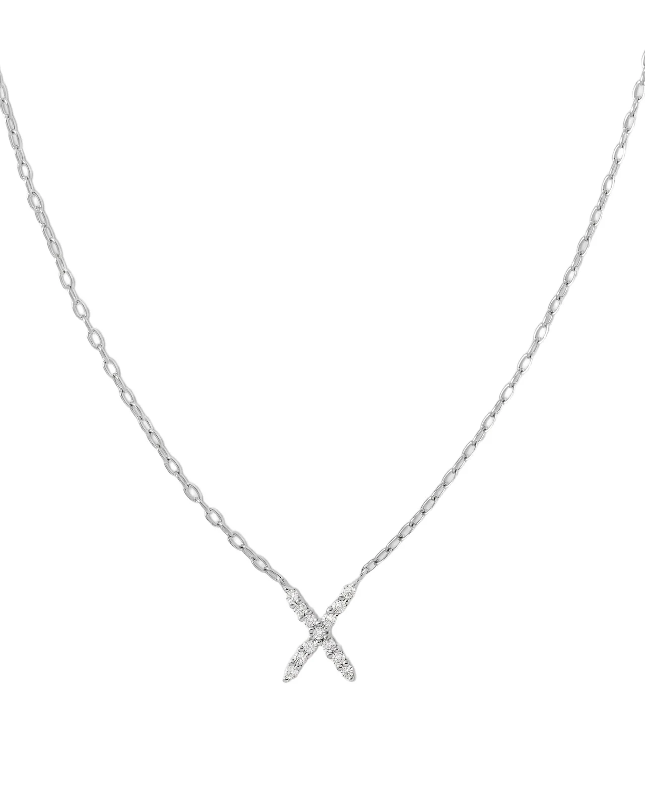 Jennifer Fisher Jennifer Fisher Small Floating Letter Pendant 14K White Gold / X