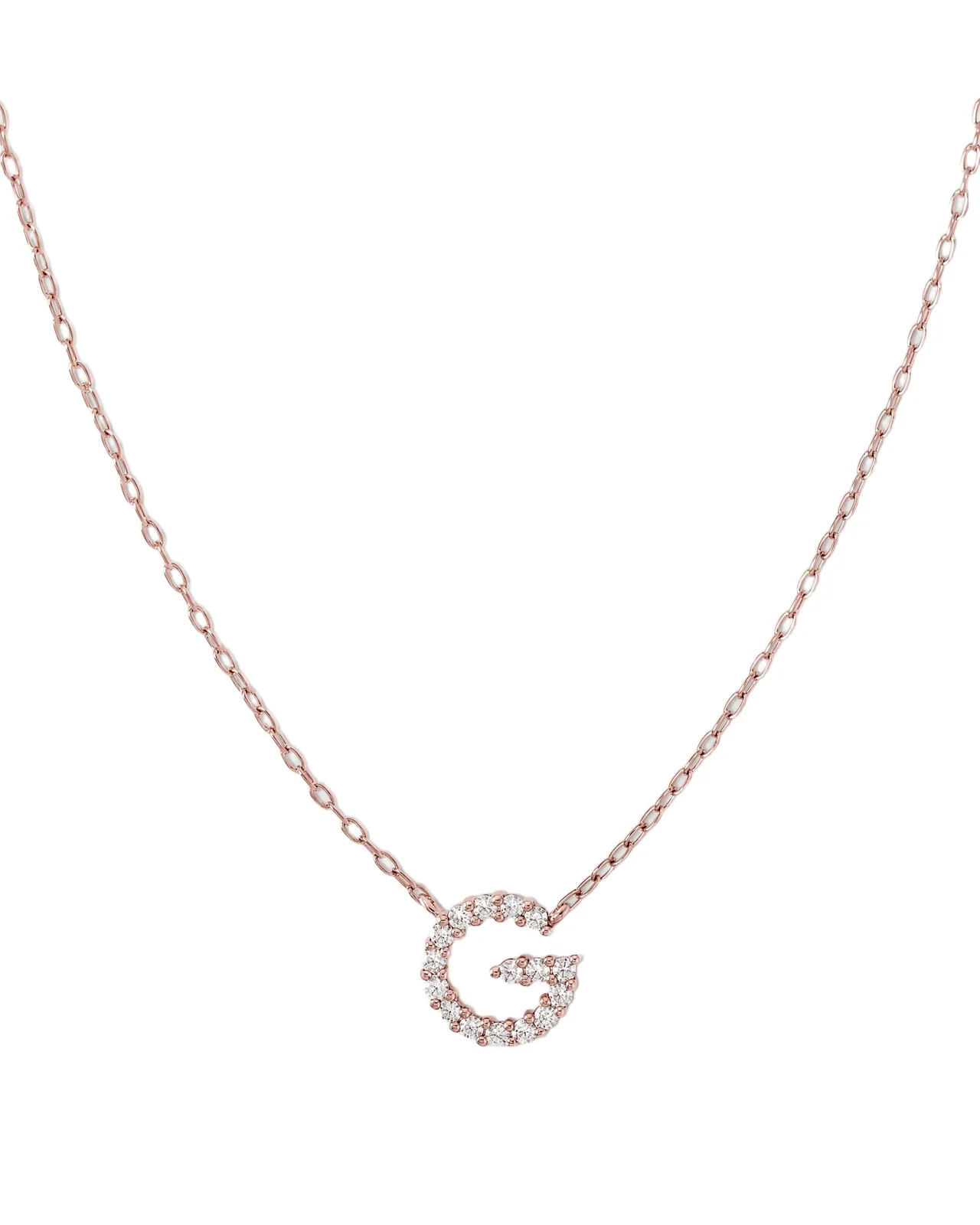 Jennifer Fisher Jennifer Fisher Small Floating Letter Pendant 14K Rose Gold / G