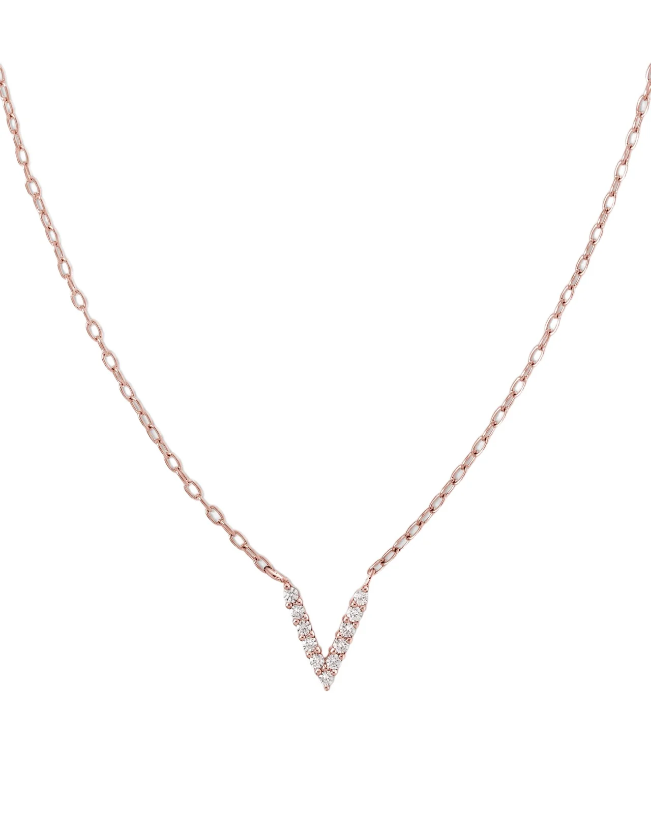 Jennifer Fisher Jennifer Fisher Small Floating Letter Pendant 14K Rose Gold / V