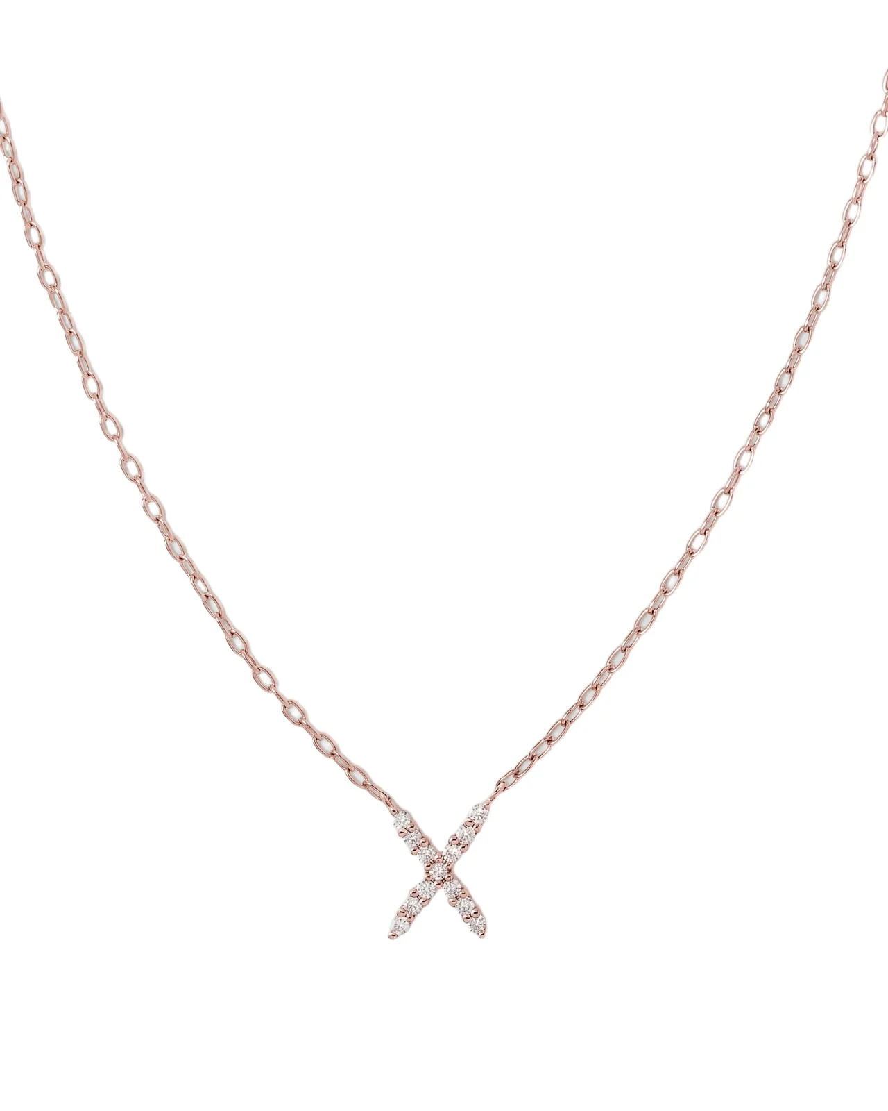 Jennifer Fisher Jennifer Fisher Small Floating Letter Pendant 14K Rose Gold / X