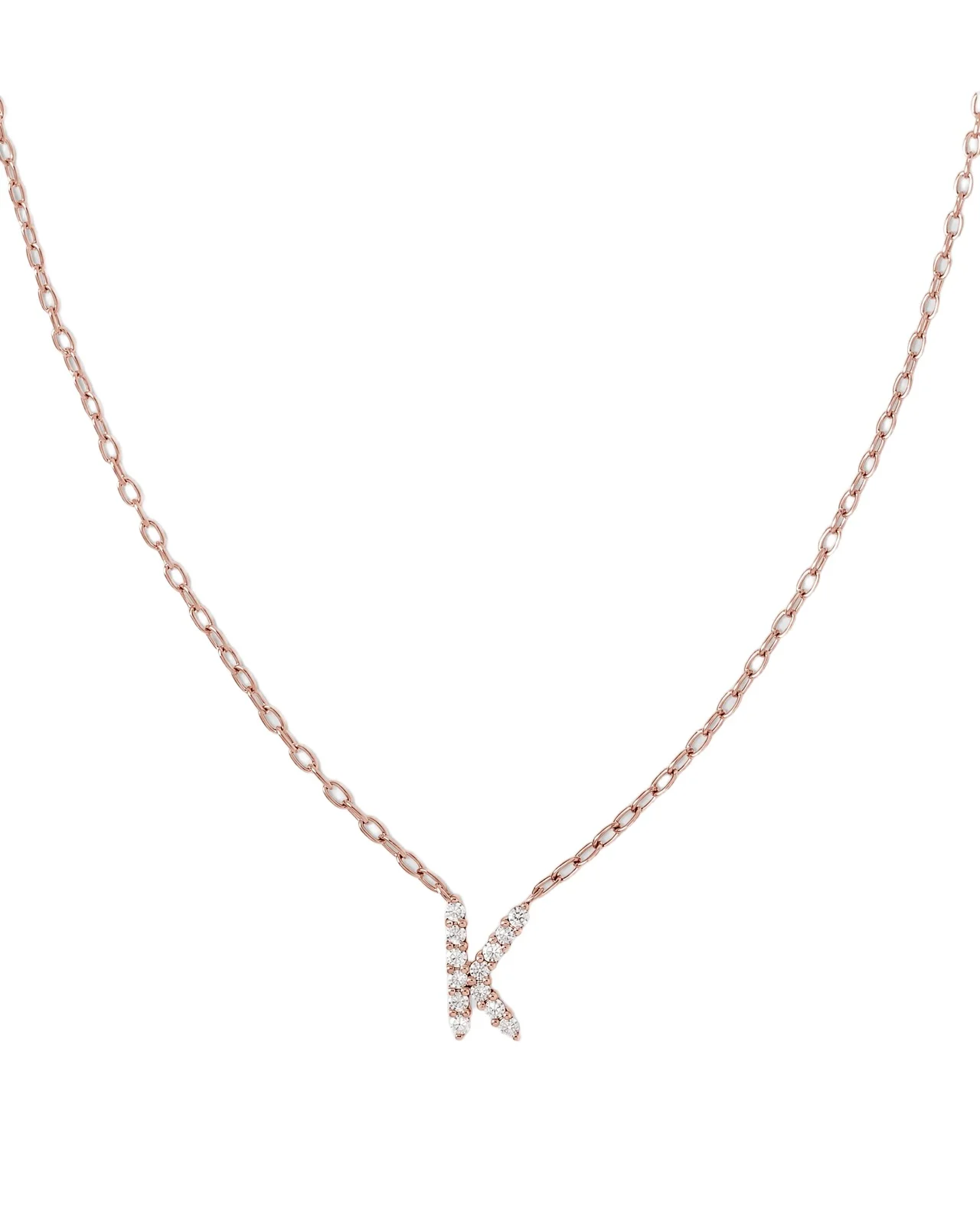 Jennifer Fisher Jennifer Fisher Small Floating Letter Pendant 14K Rose Gold / K