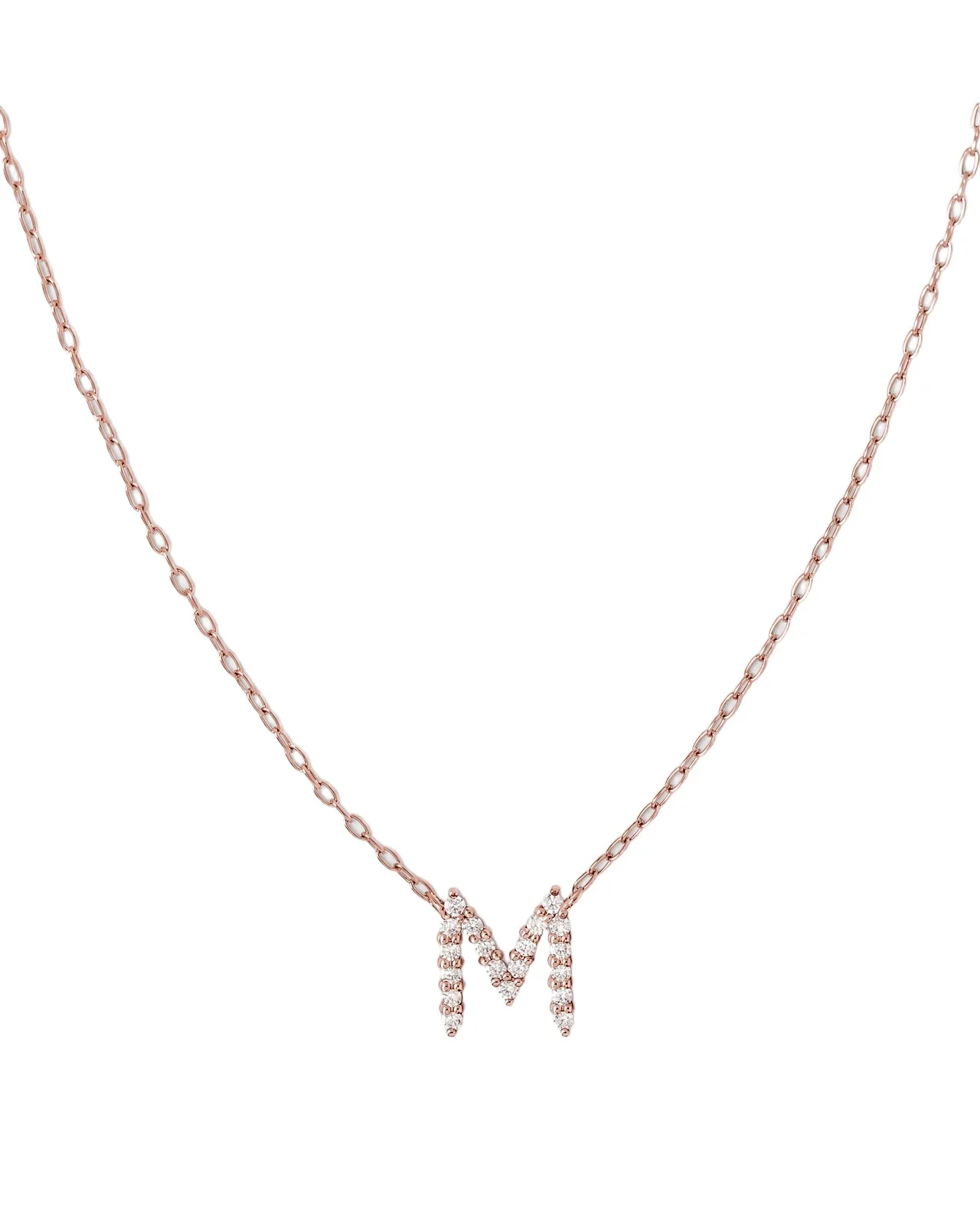 Jennifer Fisher Jennifer Fisher Small Floating Letter Pendant 14K Rose Gold / M