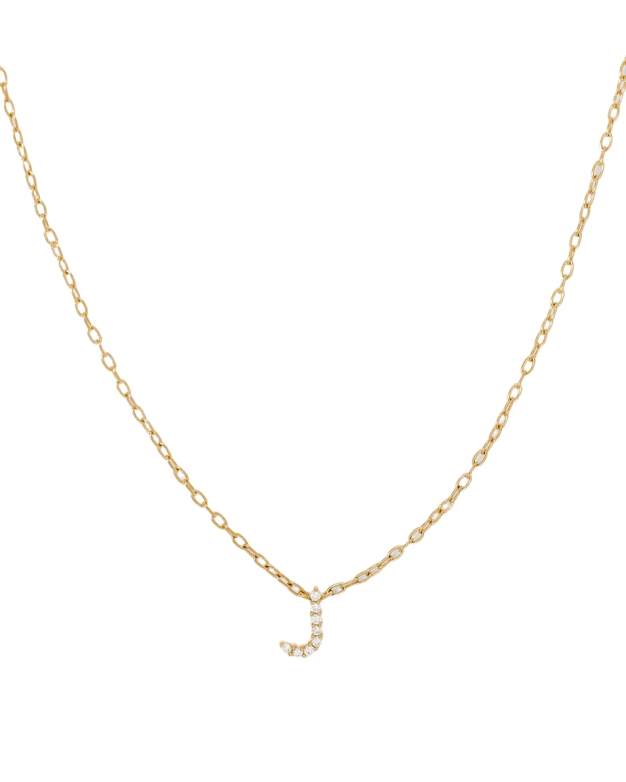 Jennifer Fisher Small Floating Letter Pendant 14K Yellow Gold / J Jennifer Fisher Small Floating Letter Pendant 14K Yellow Gold / J