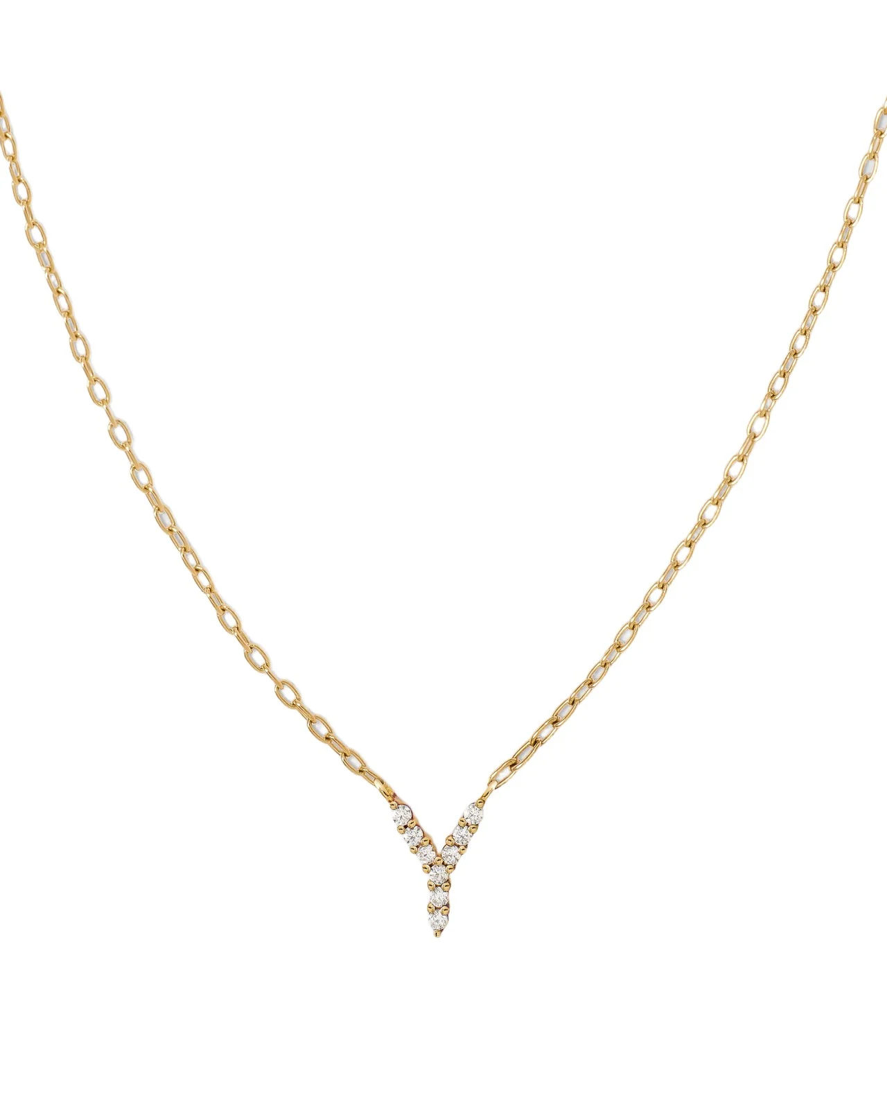 Jennifer Fisher Small Floating Letter Pendant 14K Yellow Gold / Y Jennifer Fisher Small Floating Letter Pendant 14K Yellow Gold / Y