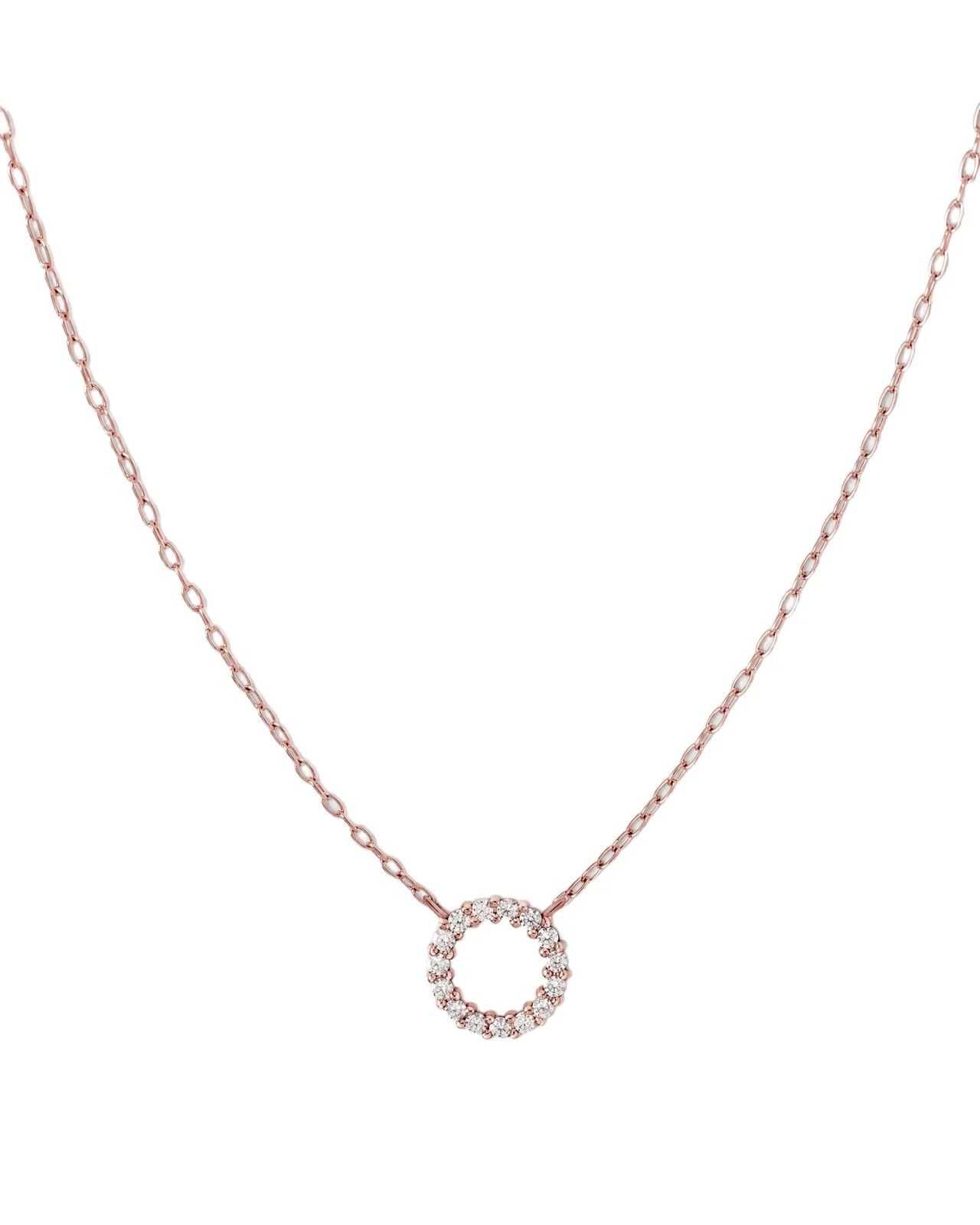 Jennifer Fisher Jennifer Fisher Small Floating Letter Pendant 14K Rose Gold / O
