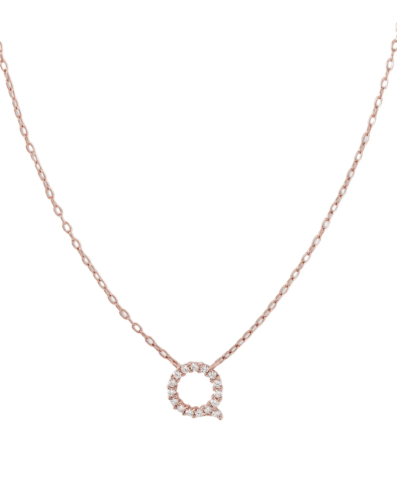 Jennifer Fisher Jennifer Fisher Small Floating Letter Pendant 14K Rose Gold / Q