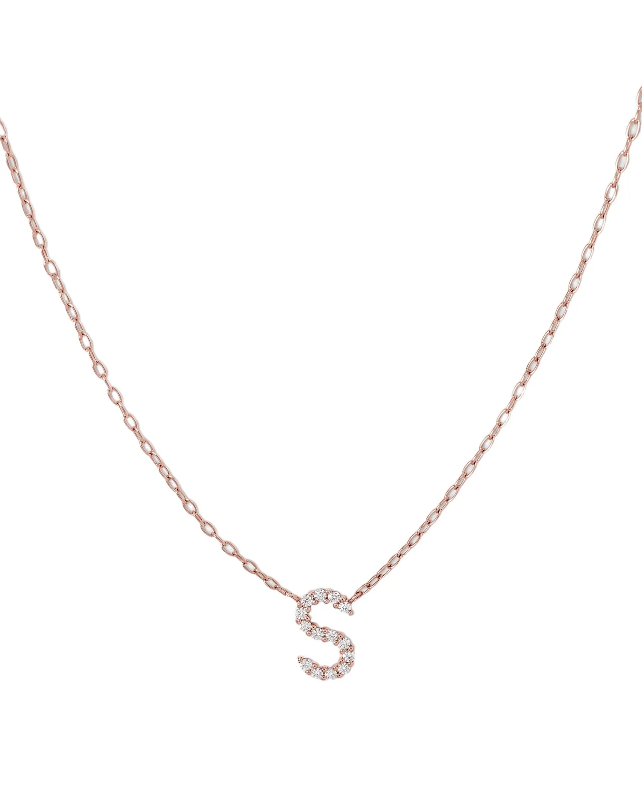 Jennifer Fisher Jennifer Fisher Small Floating Letter Pendant 14K Rose Gold / S