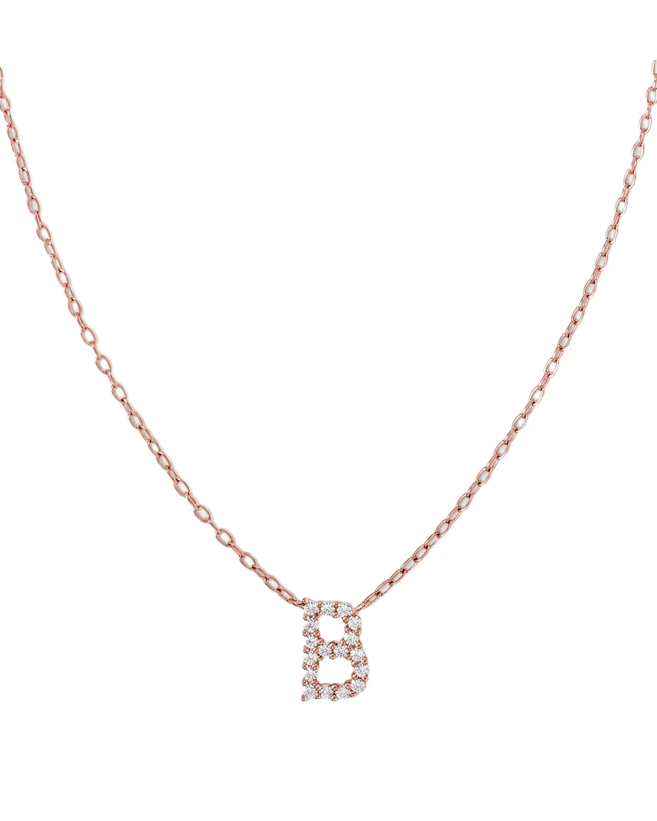 Jennifer Fisher Jennifer Fisher Small Floating Letter Pendant 14K Rose Gold / B
