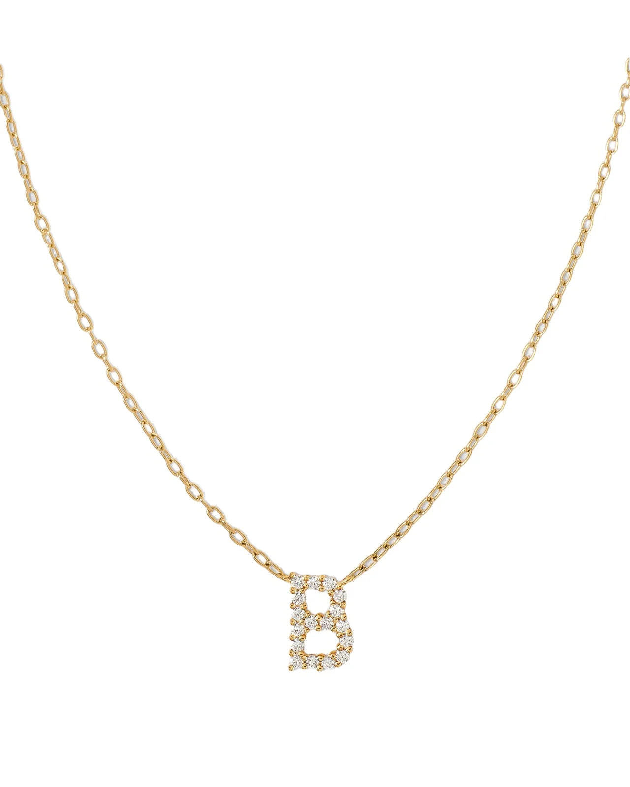 Jennifer Fisher Small Floating Letter Pendant 14K Yellow Gold / B Jennifer Fisher Small Floating Letter Pendant 14K Yellow Gold / B