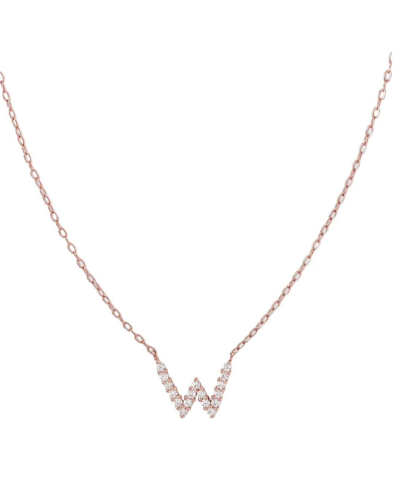 Jennifer Fisher Jennifer Fisher Small Floating Letter Pendant 14K Rose Gold / W