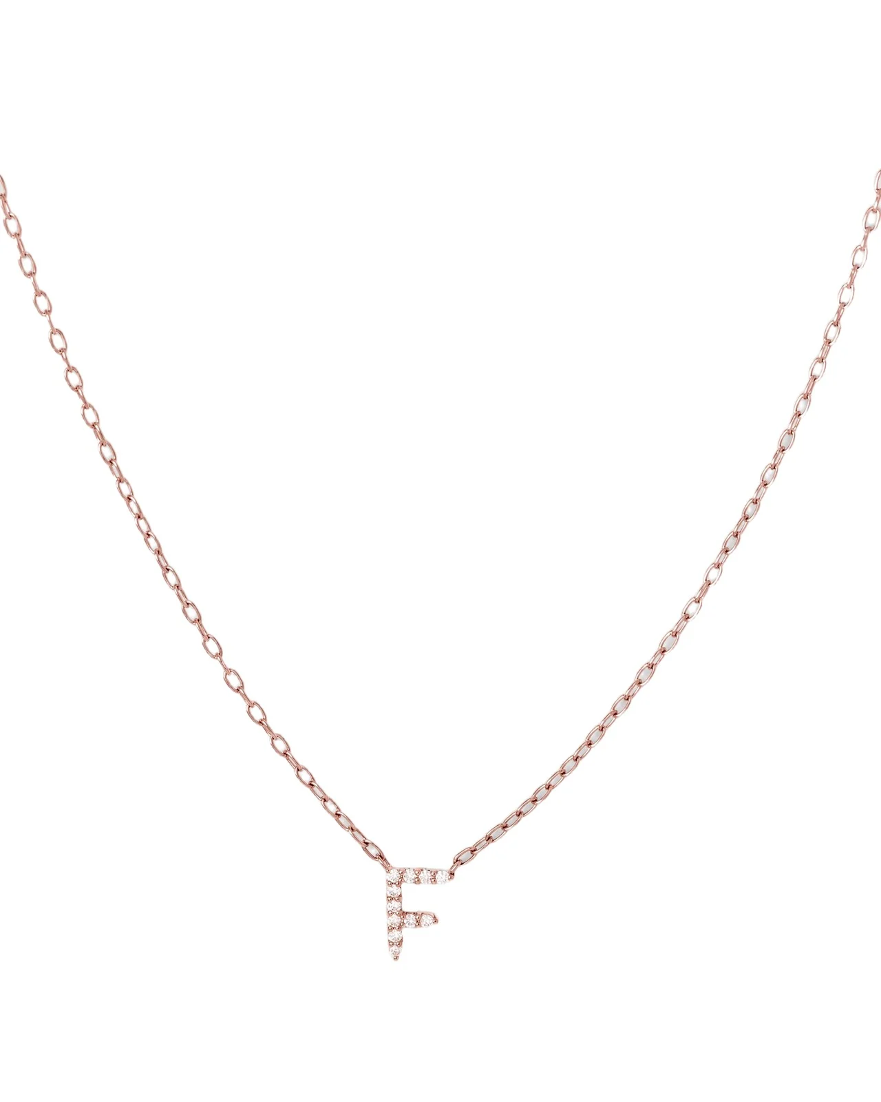 Jennifer Fisher Jennifer Fisher Small Floating Letter Pendant 14K Rose Gold / F