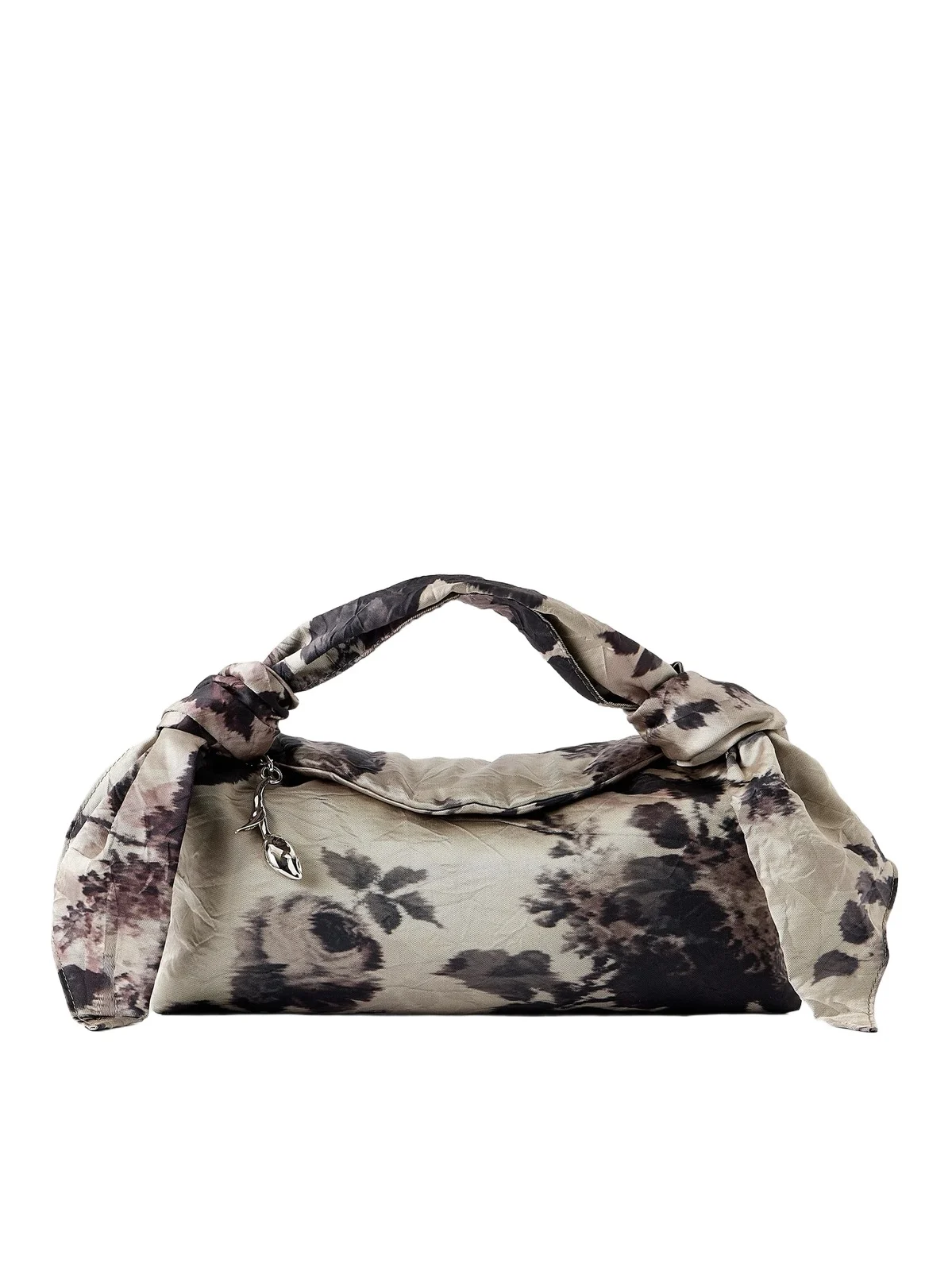 Erdem East West Bloom Floral-print Textured Satin Top-handle Bag