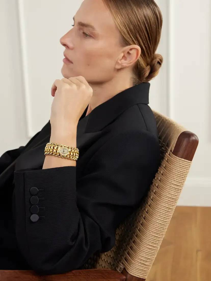 Stephanie Windsor + Hermès And Piaget Vintage 1969 Hand-wound 18-karat Gold Watch, Ref. 3771d67 (7.5” Wrist) | Thumbnail 2 Stephanie Windsor + Hermès And Piaget Vintage 1969 Hand-wound 18-karat Gold Watch, Ref. 3771d67 (7.5” Wrist) | Thumbnail 2