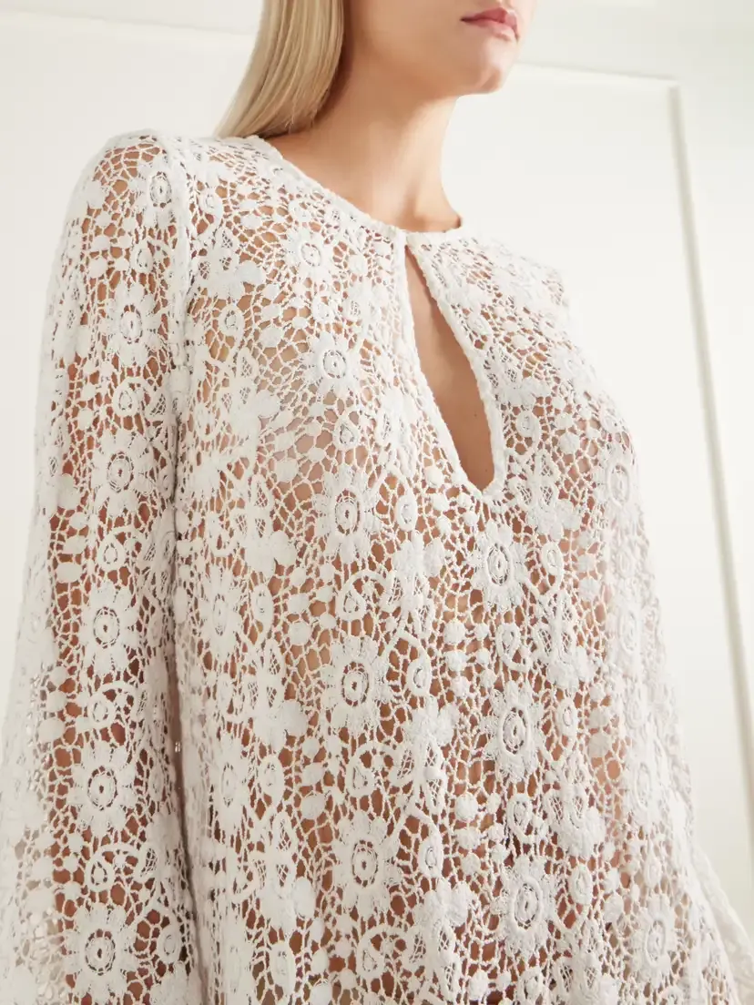 Nili Lotan Cora Cotton Crochet-knit Mini Dress | Thumbnail 5 Nili Lotan Cora Cotton Crochet-knit Mini Dress | Thumbnail 5