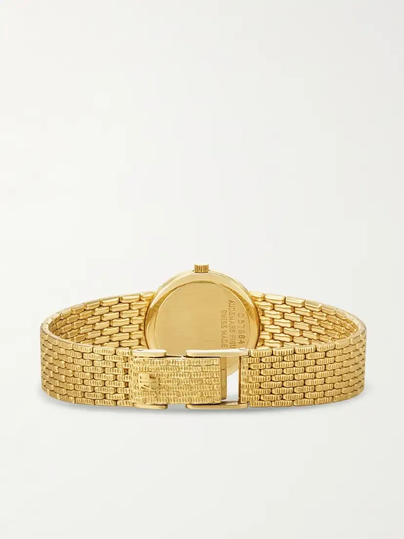 Stephanie Windsor + Audemars Piguet Vintage 1990s Mini Round Dress Hand-wound 18-karat Gold, Diamond And Sapphire Watch (6.5" Wrist) | Thumbnail 5 Stephanie Windsor + Audemars Piguet Vintage 1990s Mini Round Dress Hand-wound 18-karat Gold, Diamond And Sapphire Watch (6.5" Wrist) | Thumbnail 5