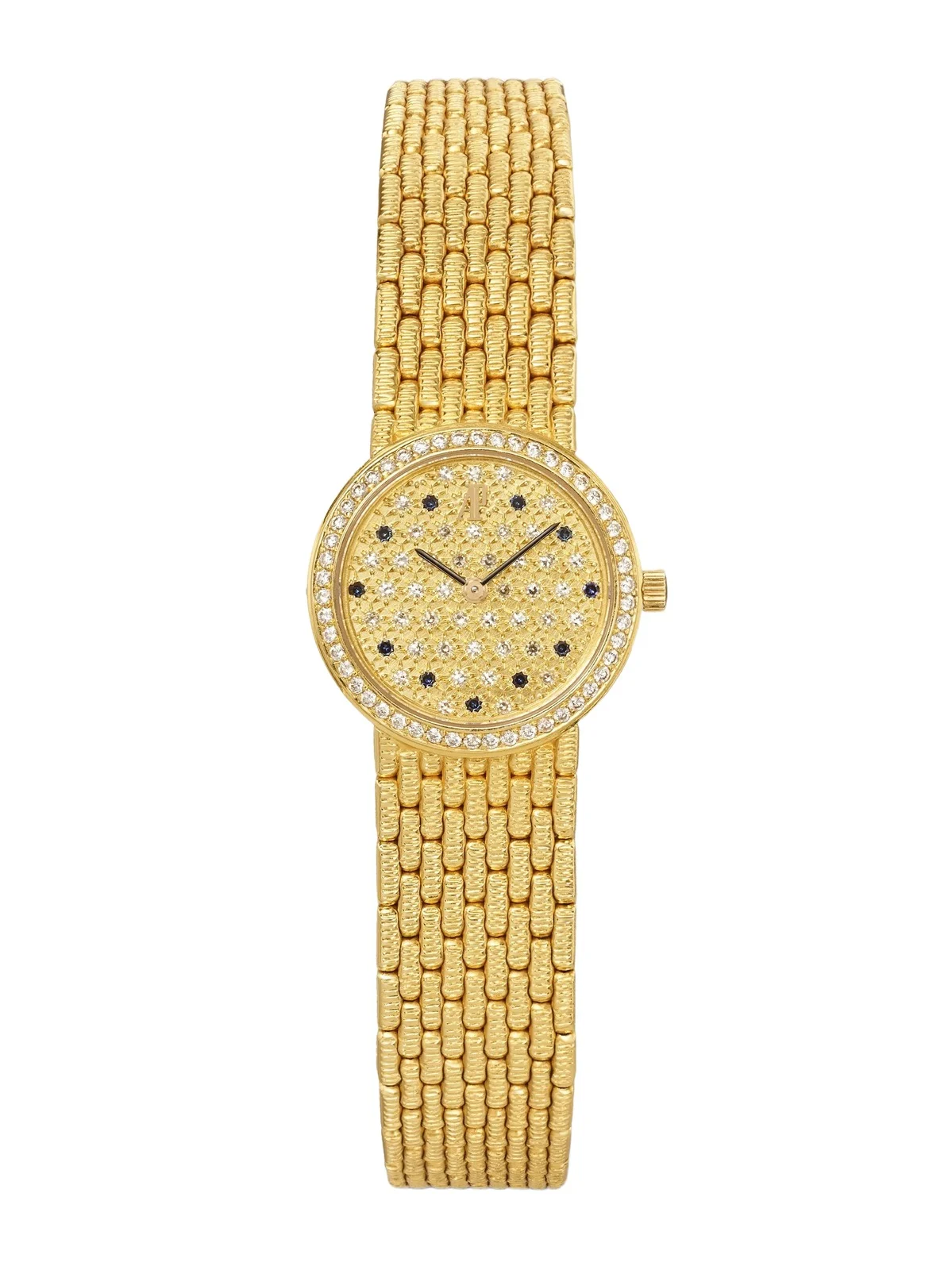 Stephanie Windsor + Audemars Piguet Vintage 1990s Mini Round Dress Hand-wound 18-karat Gold, Diamond And Sapphire Watch (6.5" Wrist)