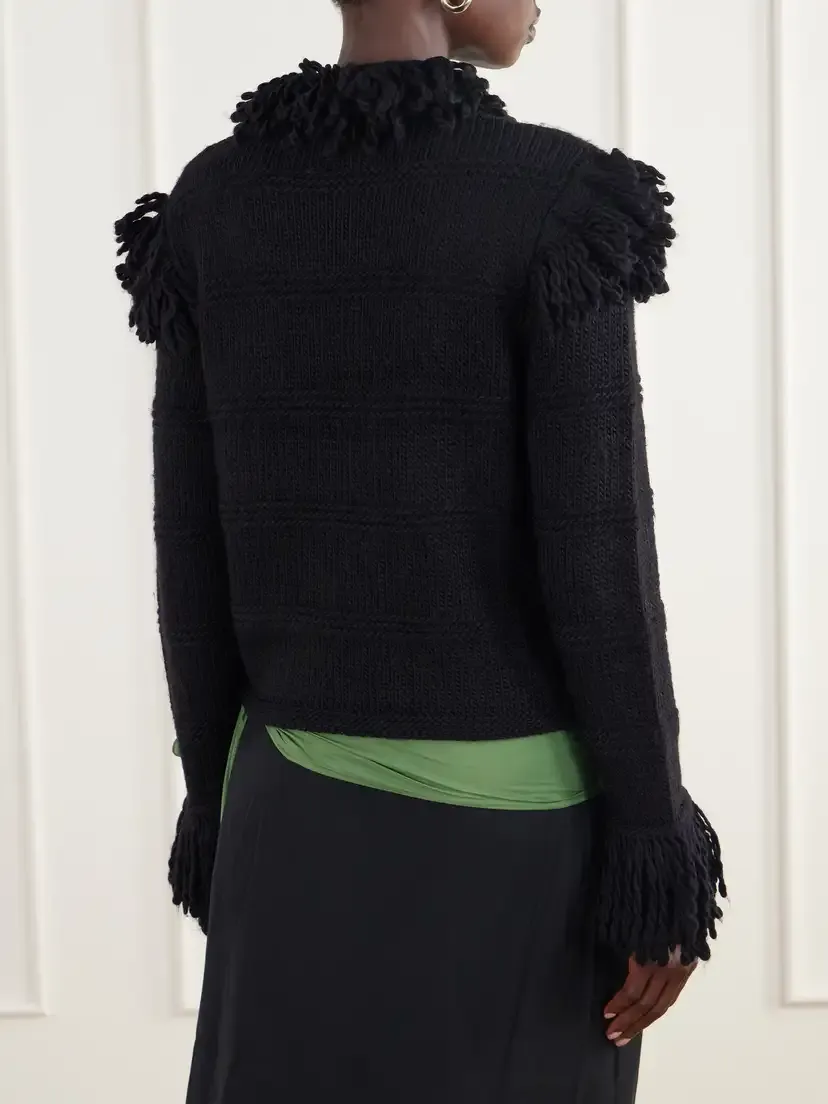 Polo Ralph Lauren Fringed Cable-knit Wool Cardigan | Thumbnail 4 Polo Ralph Lauren Fringed Cable-knit Wool Cardigan | Thumbnail 4