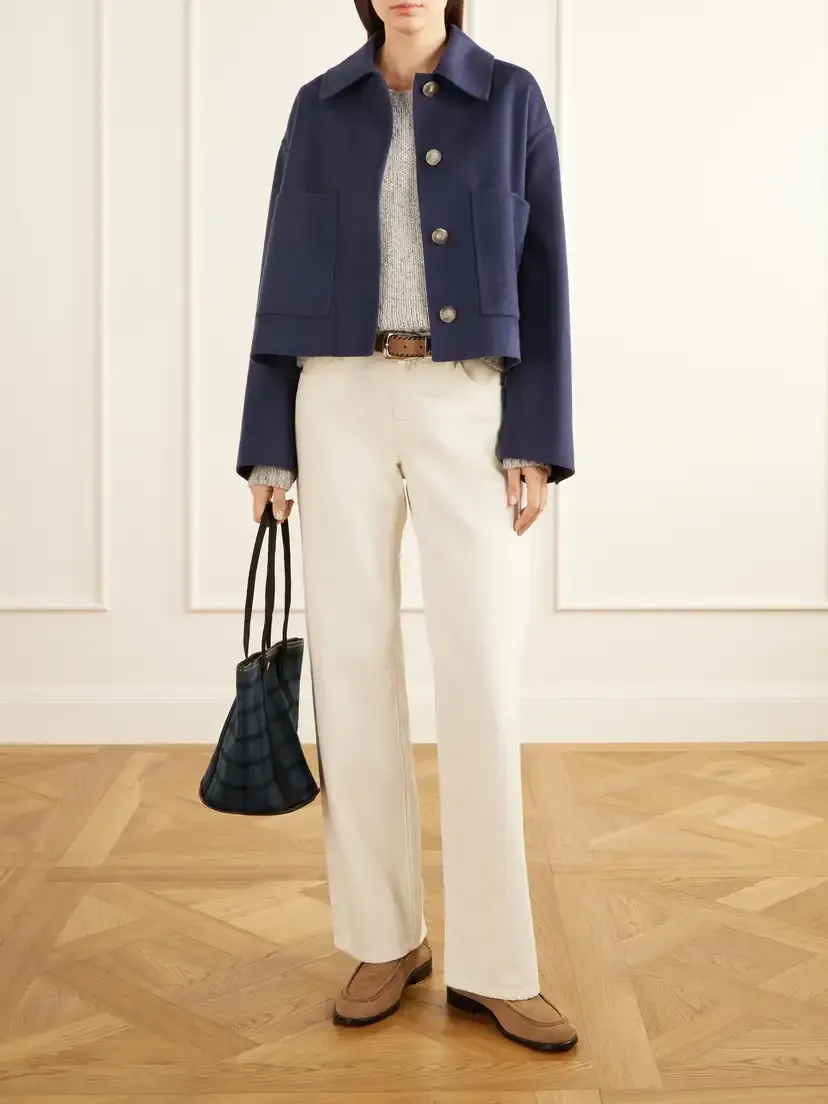 Suzie Kondi Selini Cropped Mottled Cashmere Sweater | Thumbnail 2