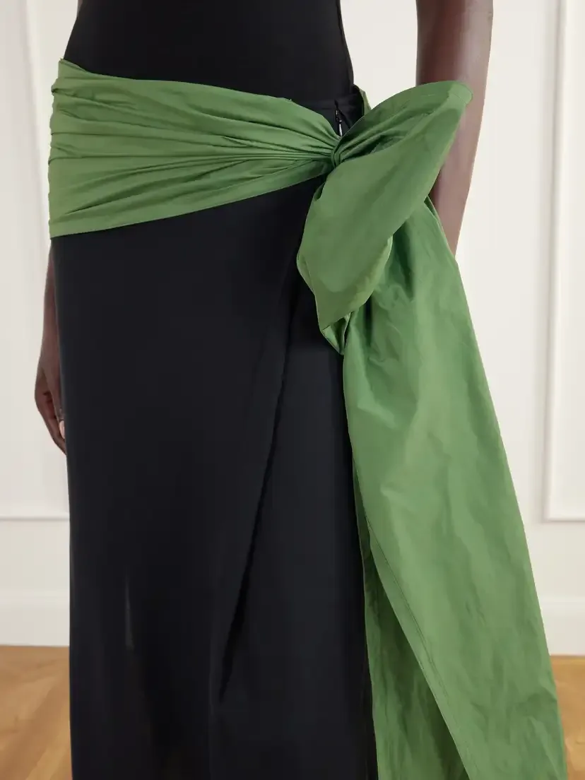 Polo Ralph Lauren Belted Crinkled Shell-trimmed Crepe Midi Skirt | Thumbnail 5 Polo Ralph Lauren Belted Crinkled Shell-trimmed Crepe Midi Skirt | Thumbnail 5