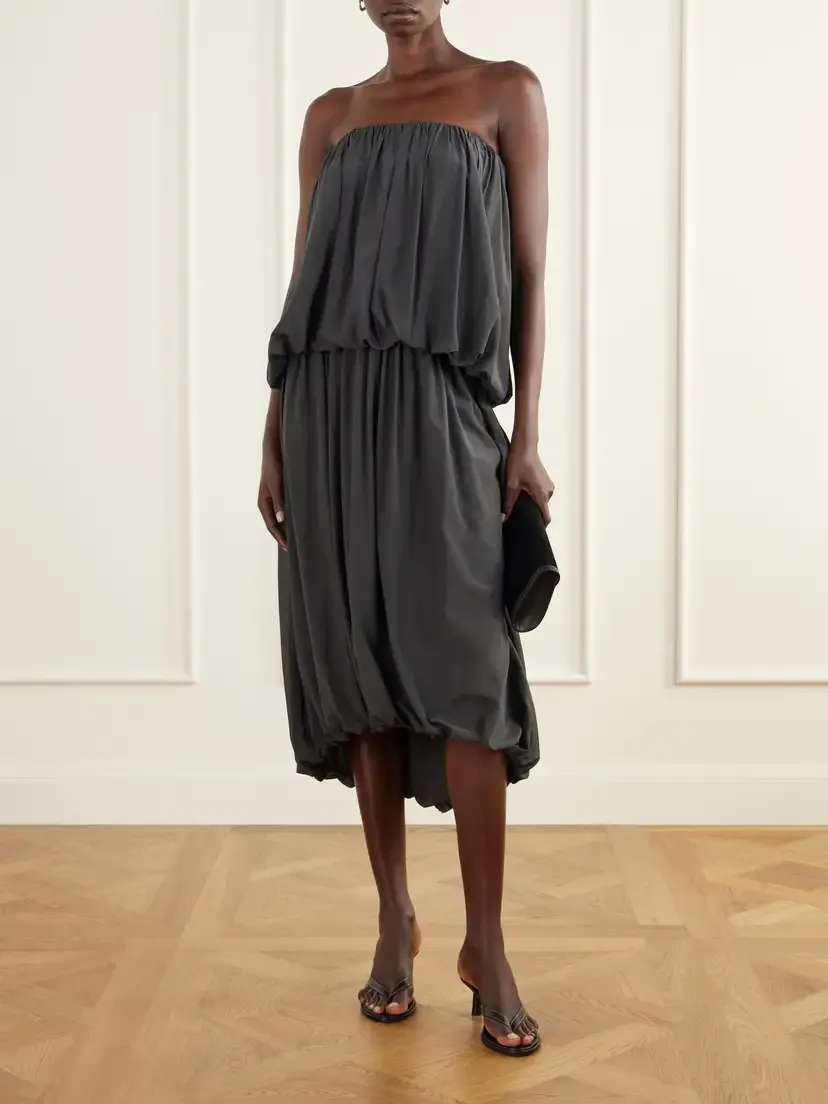 St. Agni Balloon Gathered Chiffon Midi Skirt | Thumbnail 2 St. Agni Balloon Gathered Chiffon Midi Skirt | Thumbnail 2
