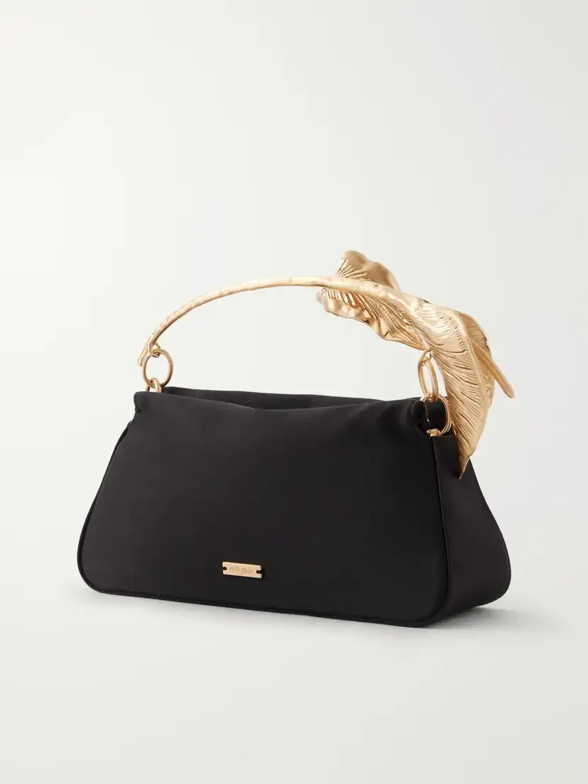 Cult Gaia Calla Gold-tone Floral-embellished Satin Top-handle Bag | Thumbnail 4 Cult Gaia Calla Gold-tone Floral-embellished Satin Top-handle Bag | Thumbnail 4