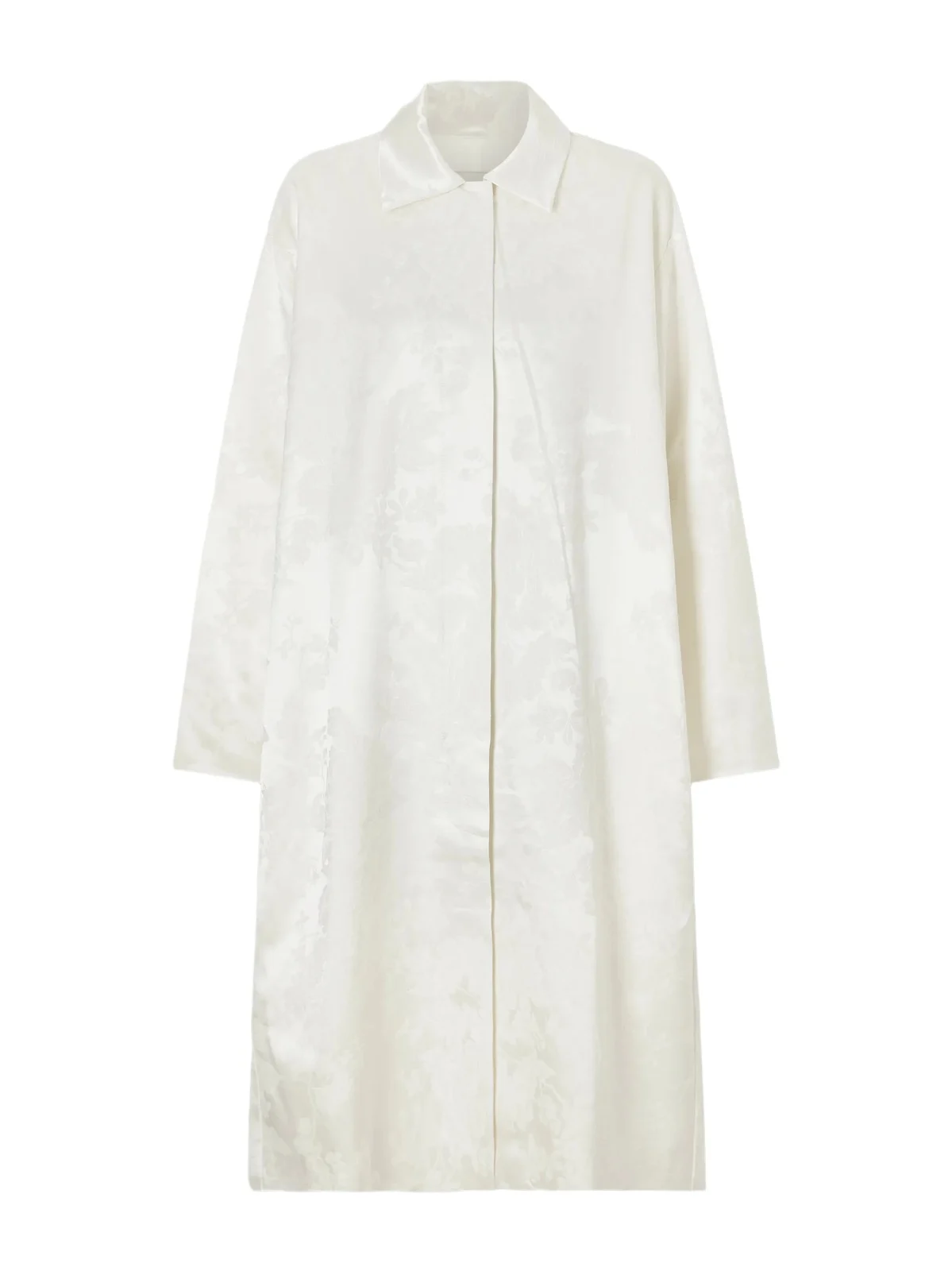 St. Agni Silk And Wool-blend Floral-jacquard Cloqué Coat