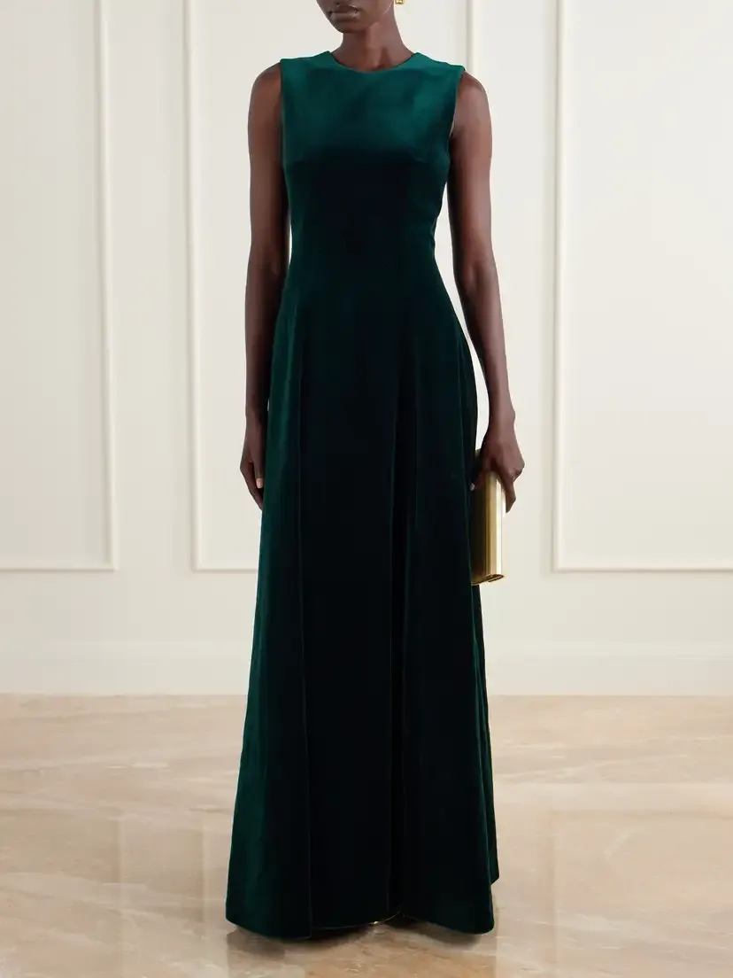 Emilia Wickstead Nodin Open-back Cotton-velvet Gown | Thumbnail 2 Emilia Wickstead Nodin Open-back Cotton-velvet Gown | Thumbnail 2
