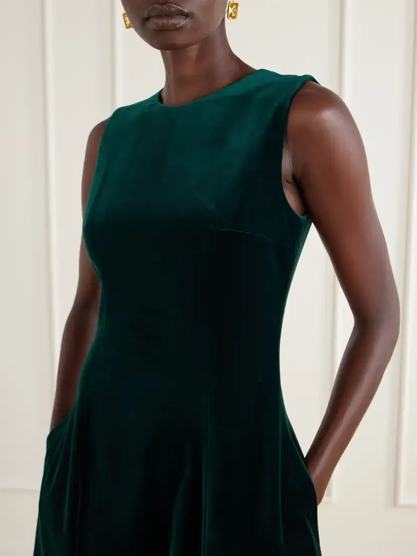 Emilia Wickstead Nodin Open-back Cotton-velvet Gown | Thumbnail 4 Emilia Wickstead Nodin Open-back Cotton-velvet Gown | Thumbnail 4