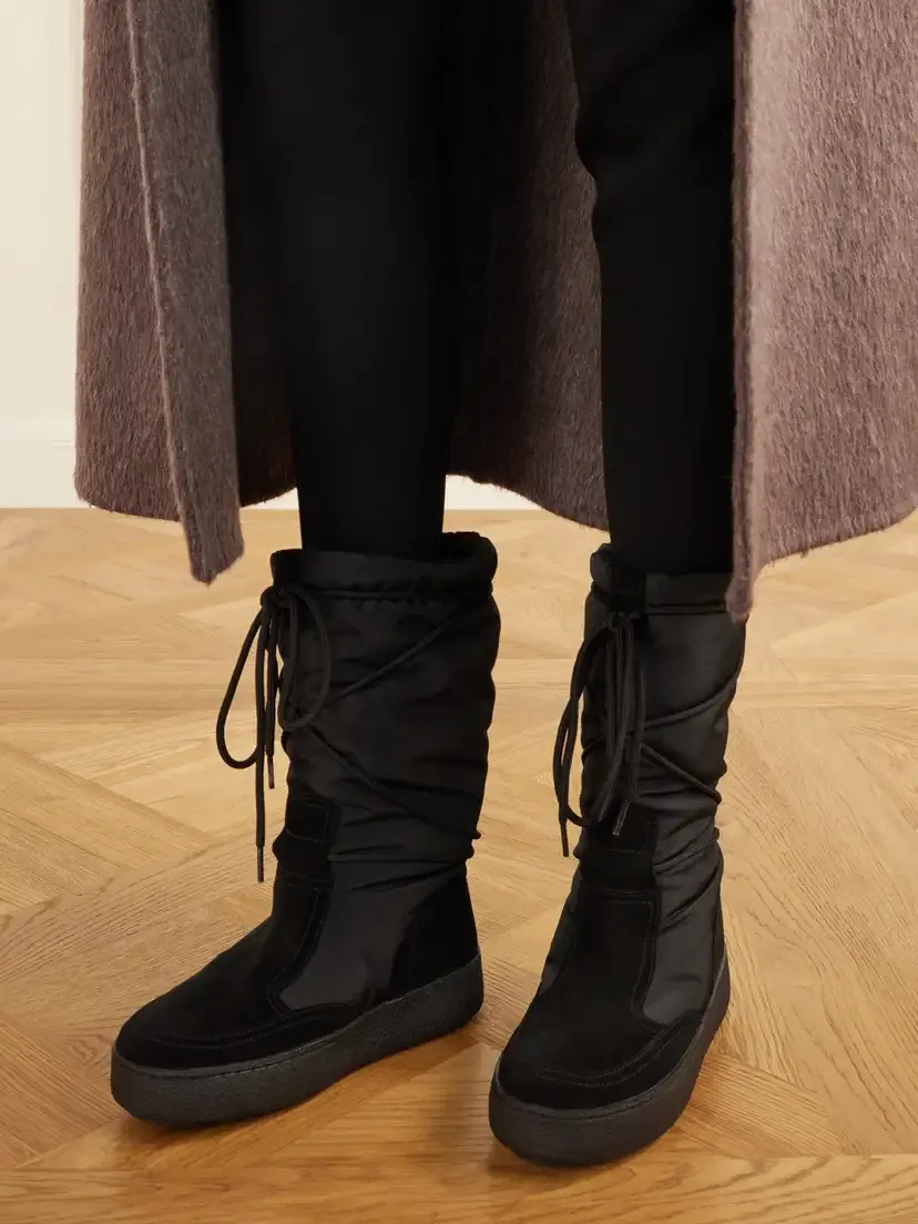 Moon Boot Ltrack Legacy Suede-trimmed Nylon Knee Boots | Thumbnail 2 Moon Boot Ltrack Legacy Suede-trimmed Nylon Knee Boots | Thumbnail 2