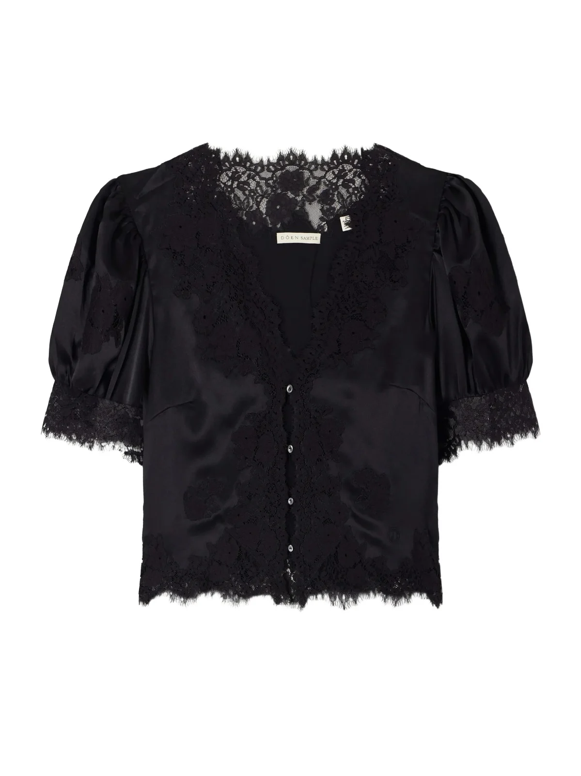 Idella Lace-trimmed Silk-satin Blouse Idella Lace-trimmed Silk-satin Blouse
