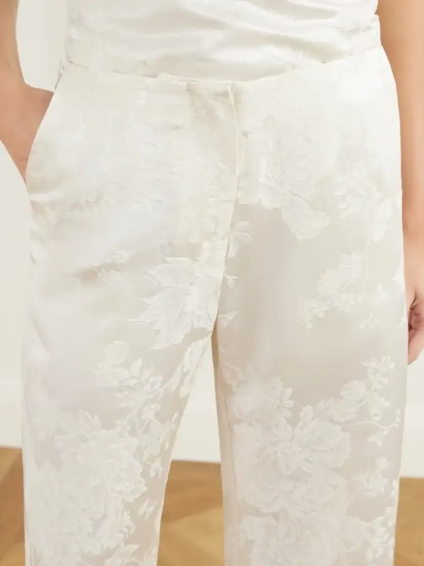 St. Agni Wool And Silk-blend Floral-jacquard Cloqué Wide-leg Pants | Thumbnail 5 St. Agni Wool And Silk-blend Floral-jacquard Cloqué Wide-leg Pants | Thumbnail 5