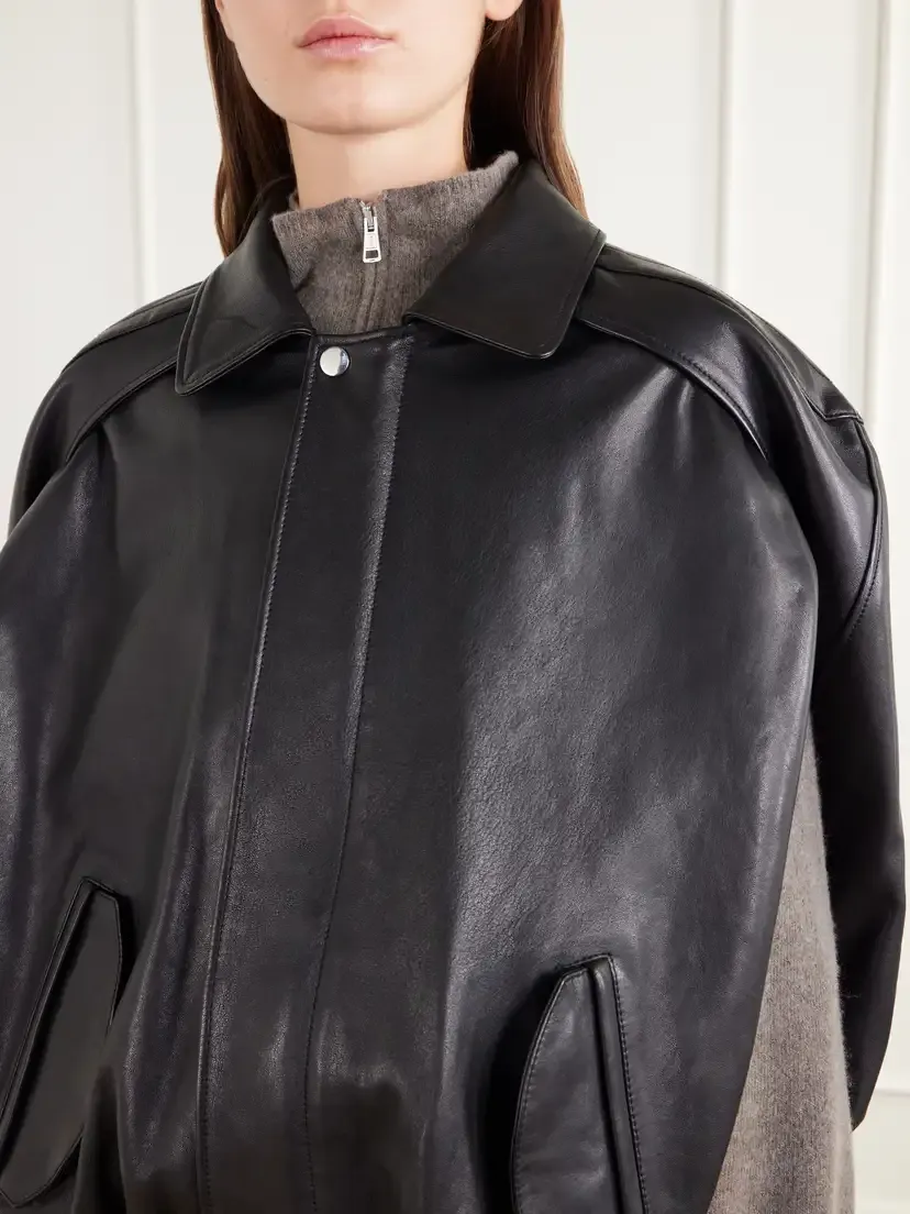 Rabanne Shearling-trimmed Leather Jacket | Thumbnail 6 Rabanne Shearling-trimmed Leather Jacket | Thumbnail 6