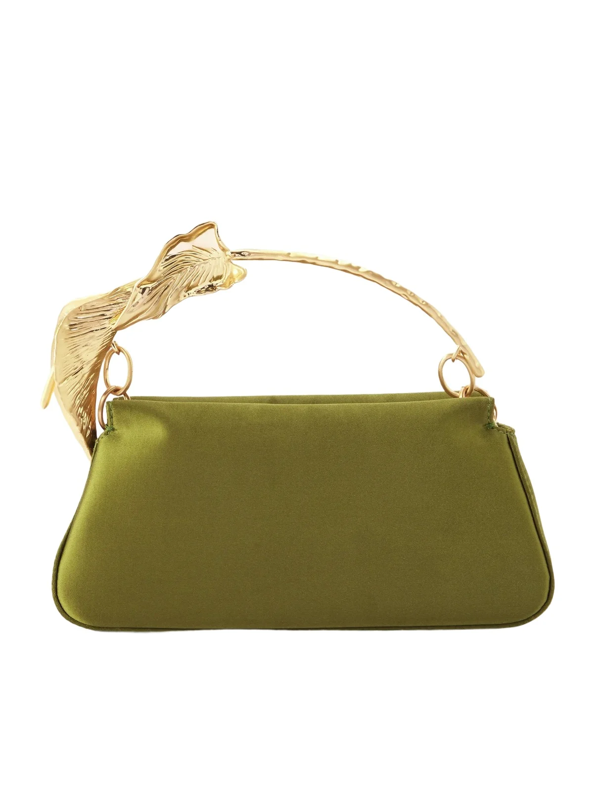 Calla Gold-tone Floral-embellished Satin Top-handle Bag Calla Gold-tone Floral-embellished Satin Top-handle Bag