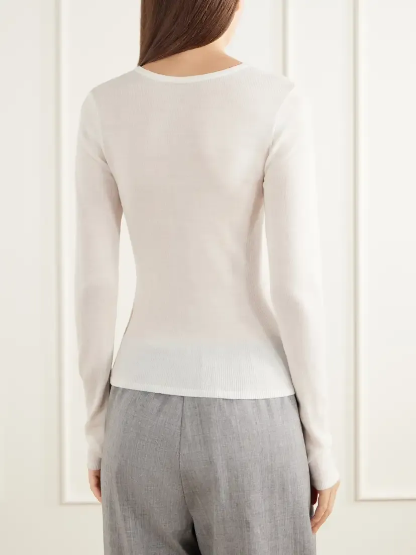 St. Agni Ribbed Merino Wool Knitted Top | Thumbnail 4 St. Agni Ribbed Merino Wool Knitted Top | Thumbnail 4