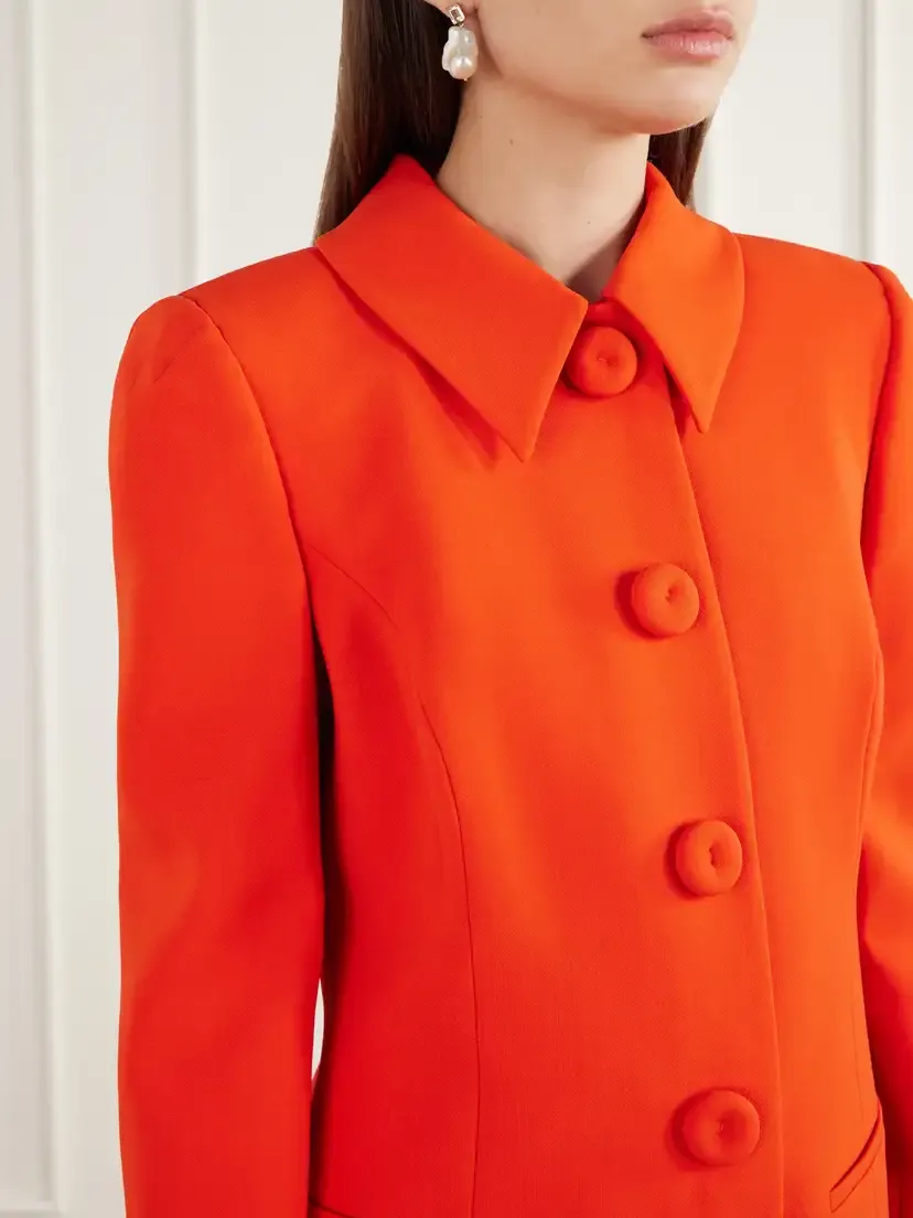 Carolina Herrera Stretch Wool-blend Twill Jacket | Thumbnail 4 Carolina Herrera Stretch Wool-blend Twill Jacket | Thumbnail 4