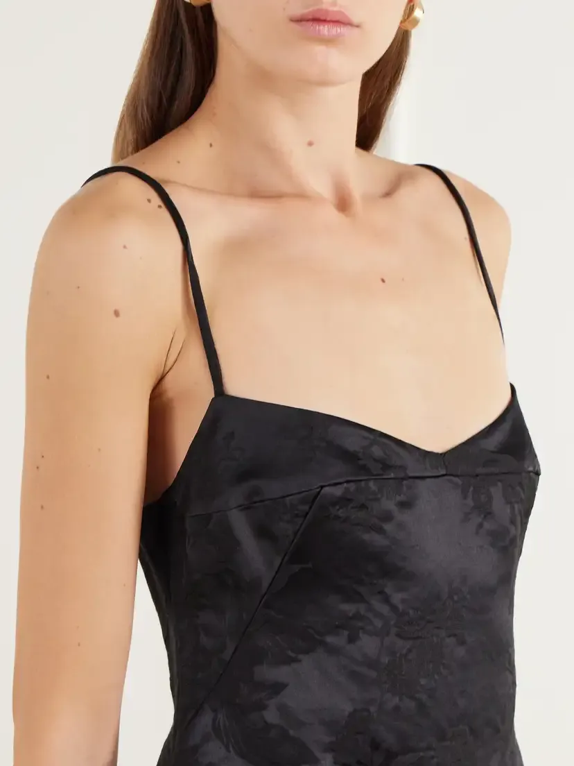 St. Agni Wool And Silk-blend Floral-jacquard Cloqué Cami | Thumbnail 4