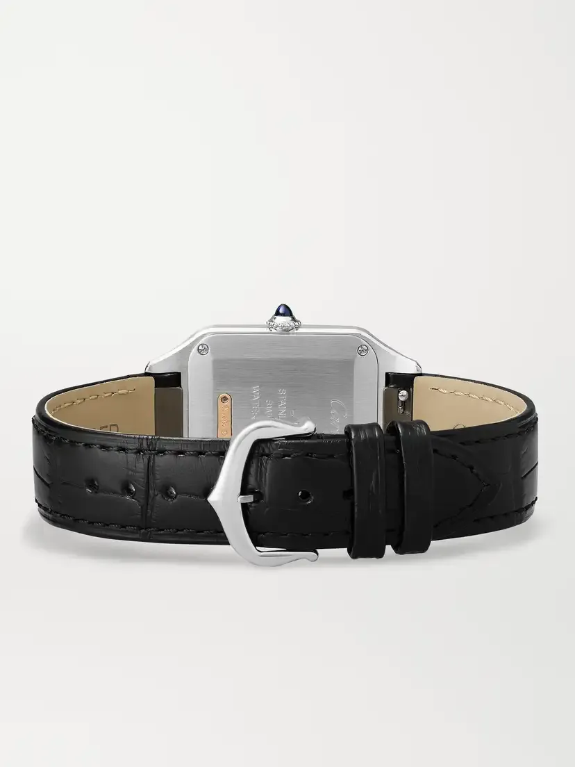 Cartier Santos-dumont Small 38mm 18-karat Rose Gold, Stainless Steel And Alligator Watch - Gray | Thumbnail 6 Cartier Santos-dumont Small 38mm 18-karat Rose Gold, Stainless Steel And Alligator Watch - Gray | Thumbnail 6