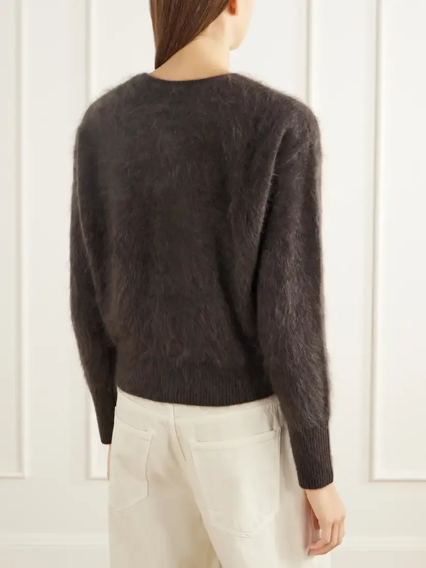 Almada Brushed Organic Cashmere Cardigan | Thumbnail 4
